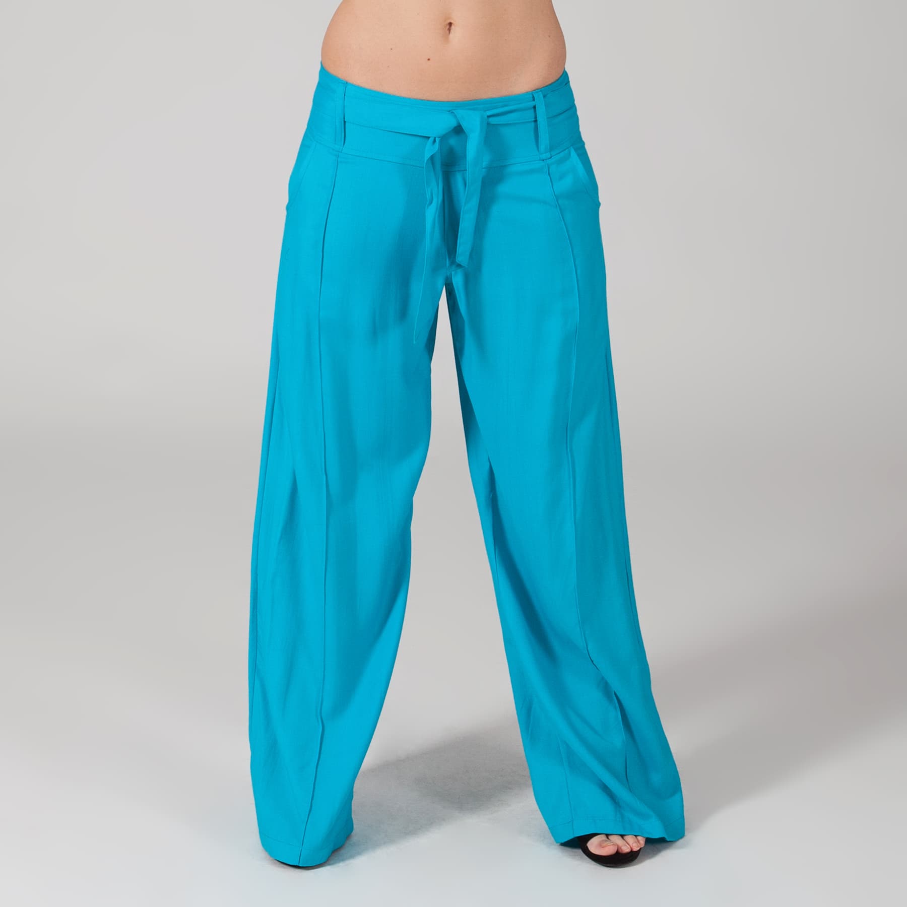 Pantalon été long Jeanine - 100% rayonne - turquoise - Akoustik Online