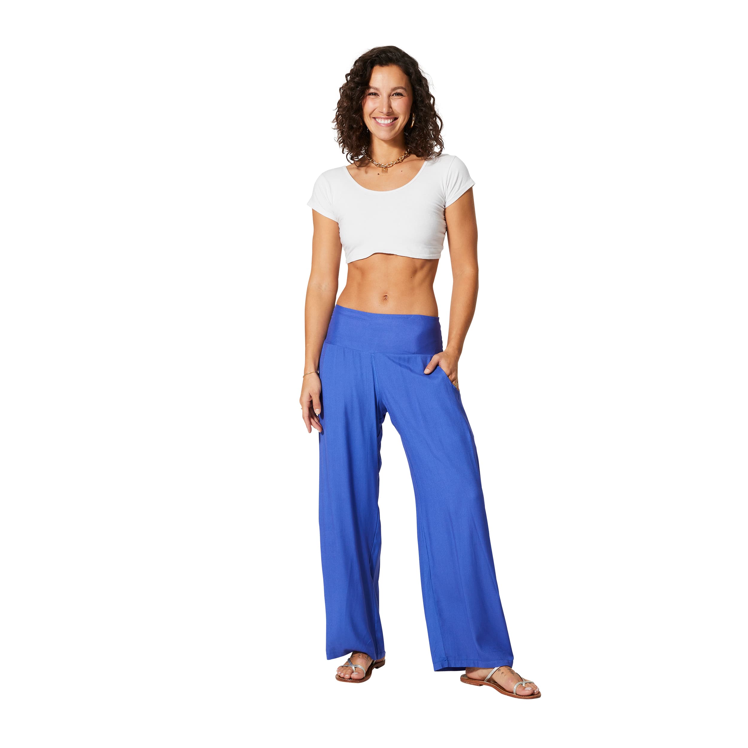 Pantalon été long Borislav - 100% rayonne - bleu - Akoustik Online