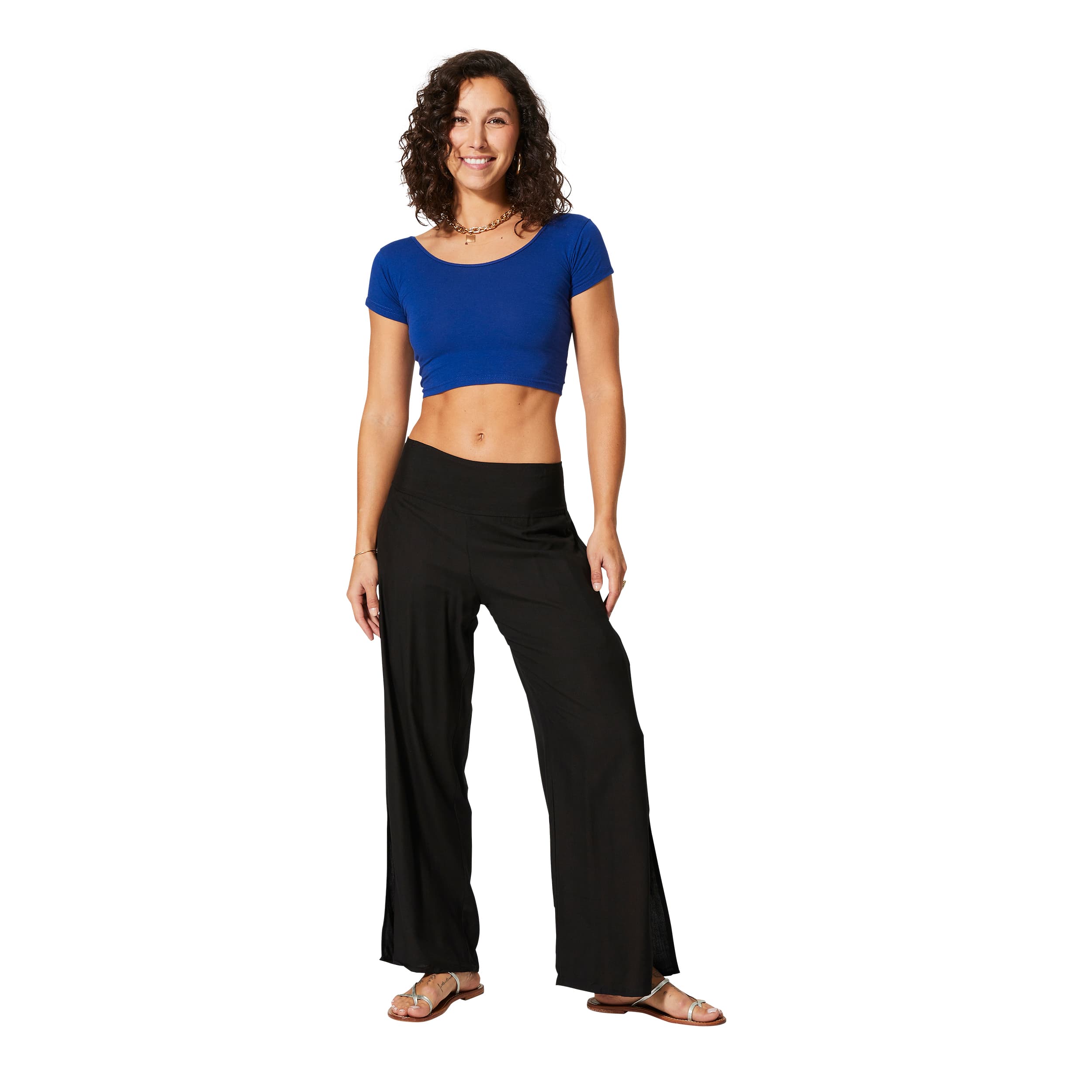 Pantalon été long Kathi - 100% rayonne - noir - Akoustik Online