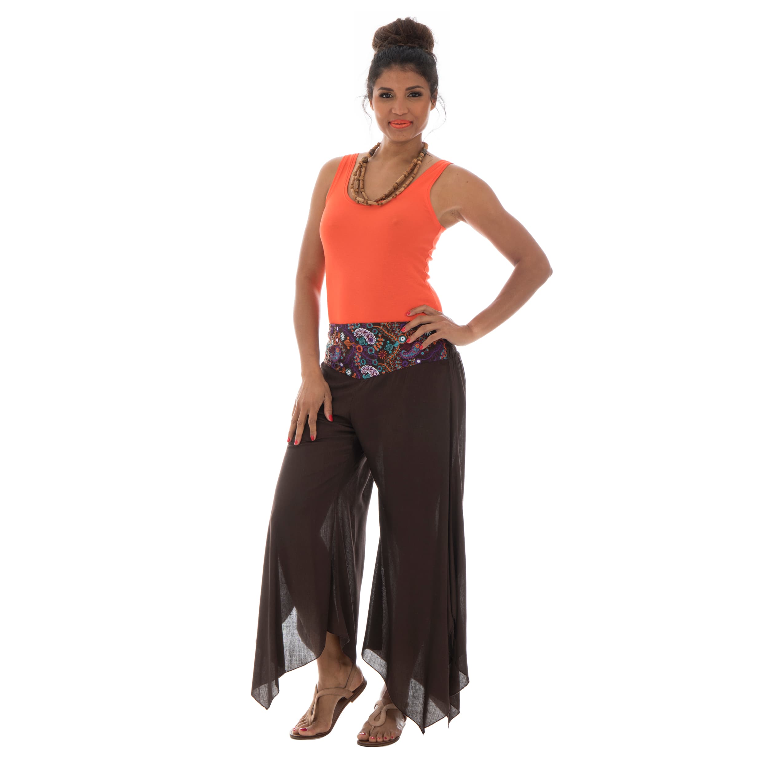 Pantalon été Gaetan - 100% coton - marron - Akoustik Online