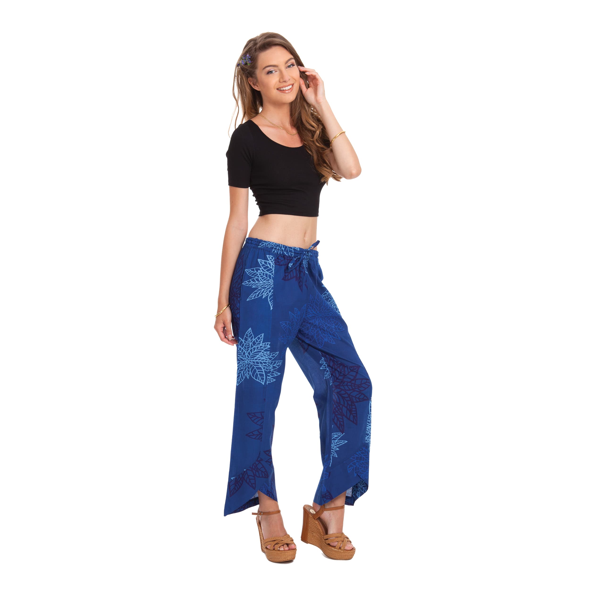 Pantalon été Cayar - 100% coton - bleu - Akoustik Online