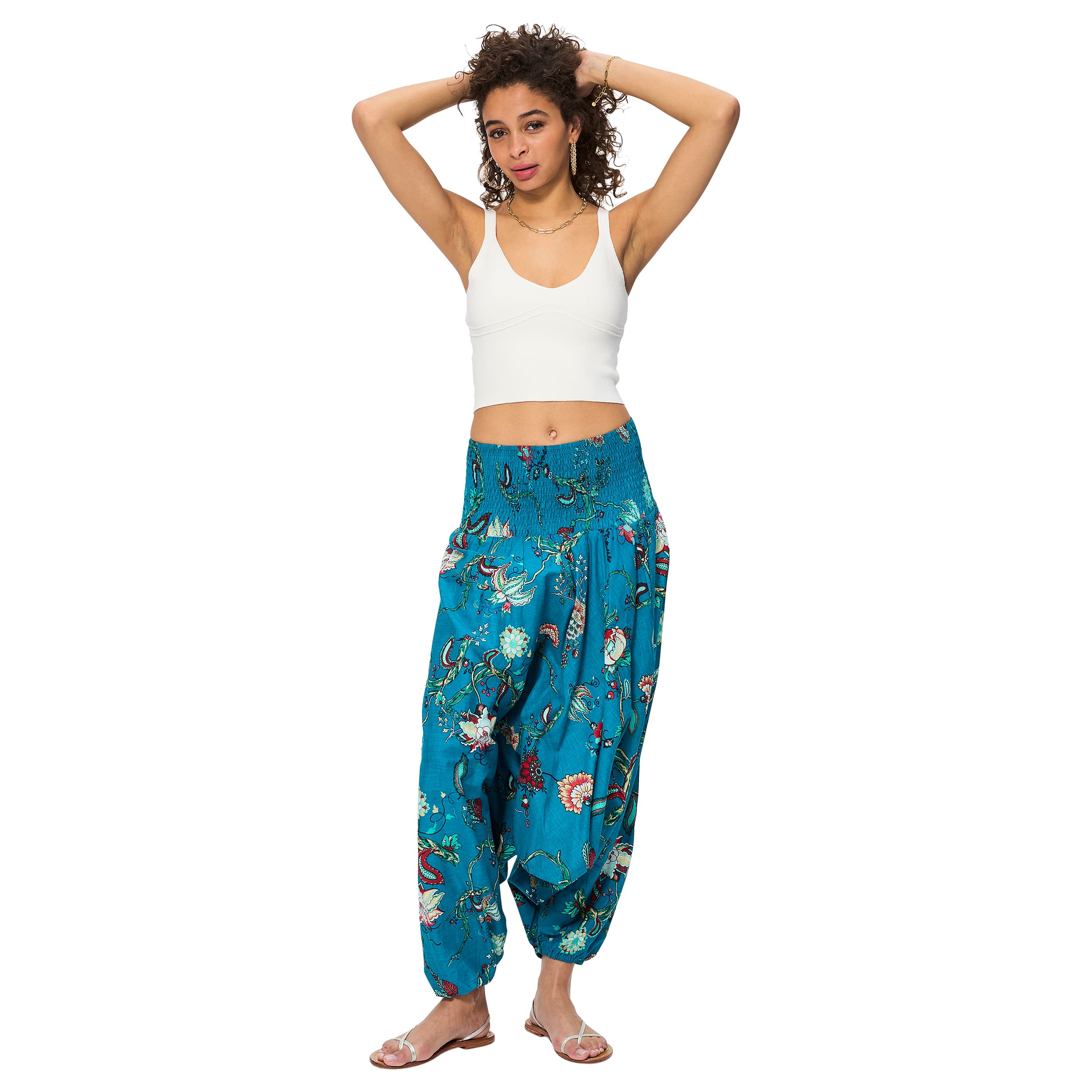 Sarouel été Rick - 100% coton - noir, multicolore - Akoustik Online