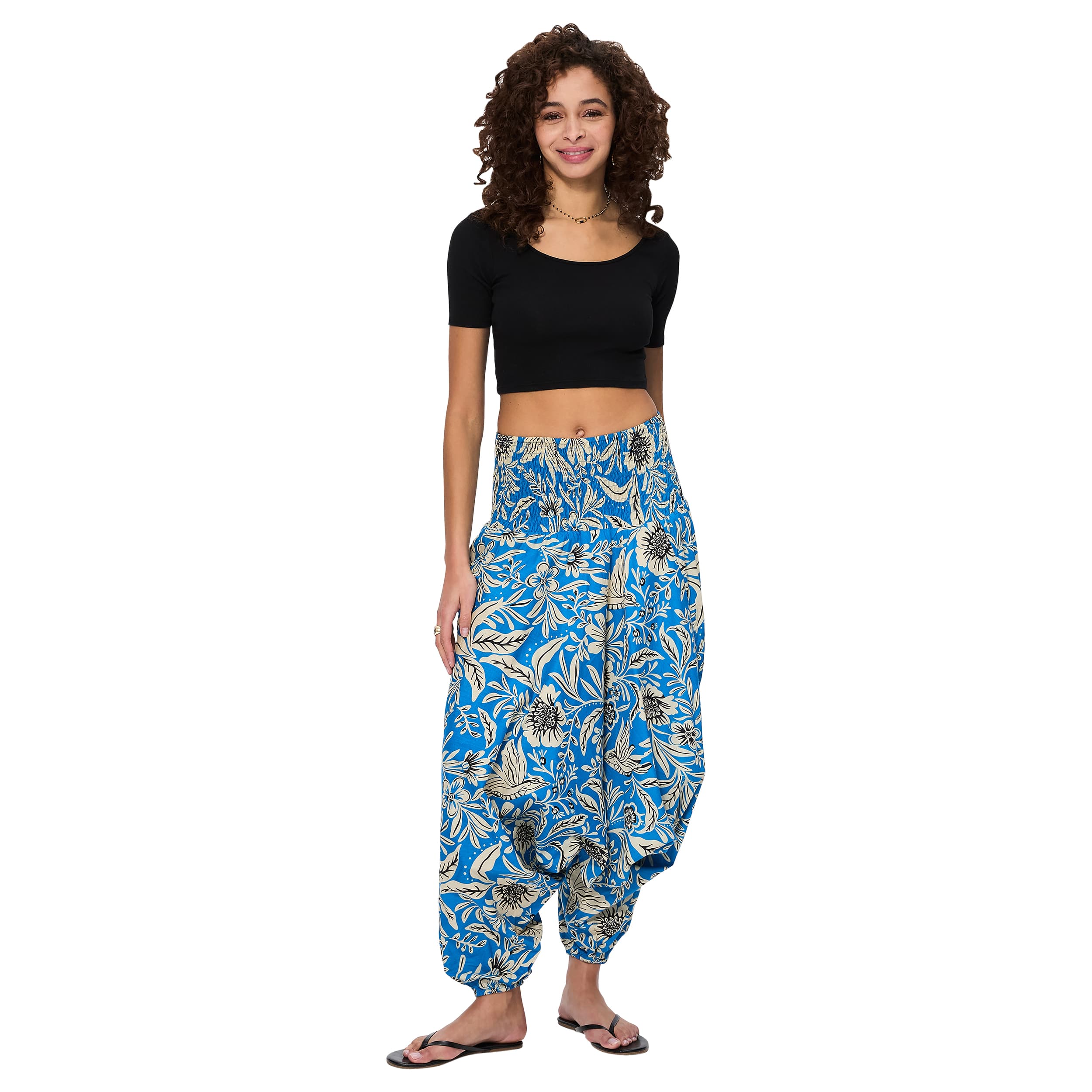 Sarouel été Simon - 100% coton - bleu, creme, noir - Akoustik Online