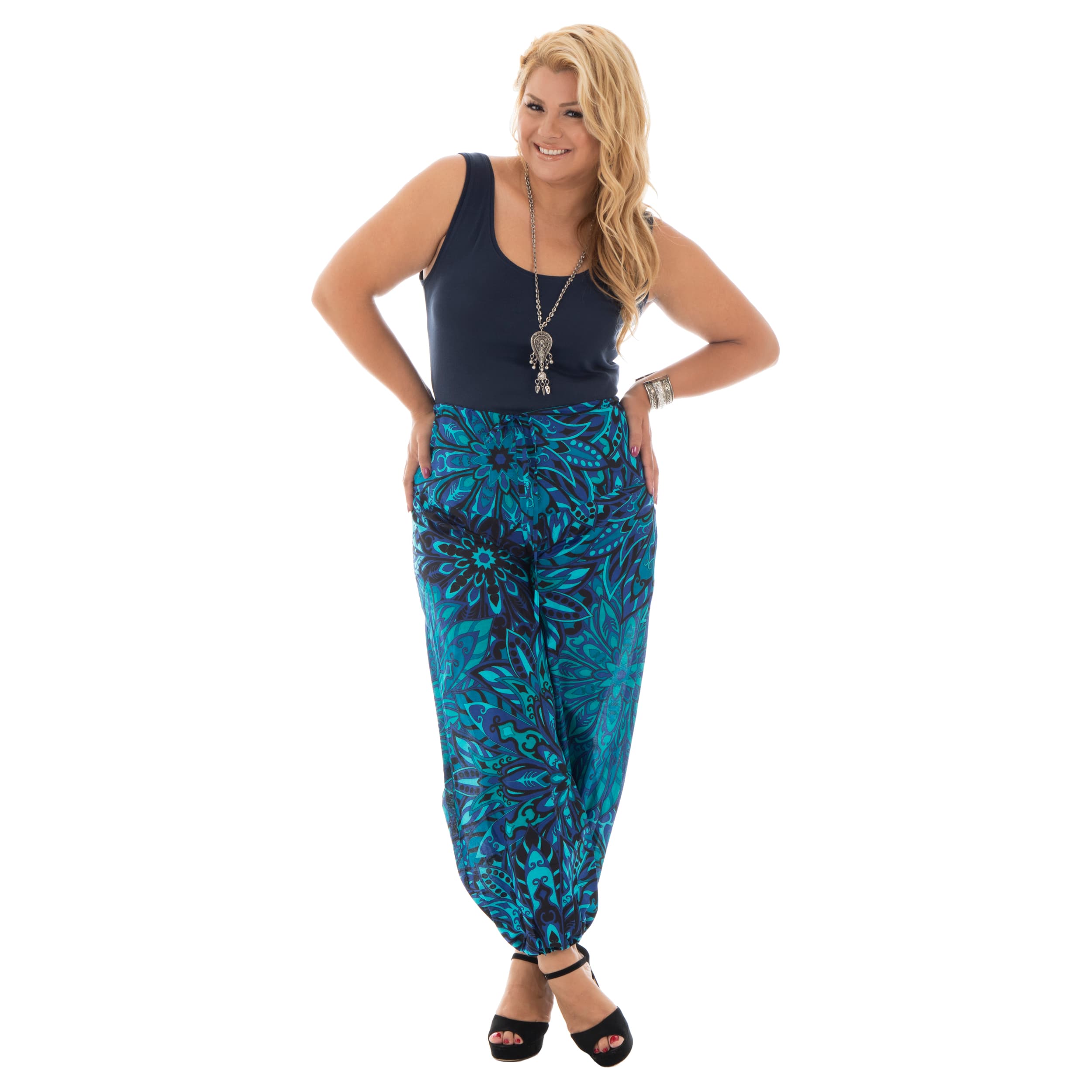 Pantalon été Shady - 100% voile de coton - bleu - Akoustik Online
