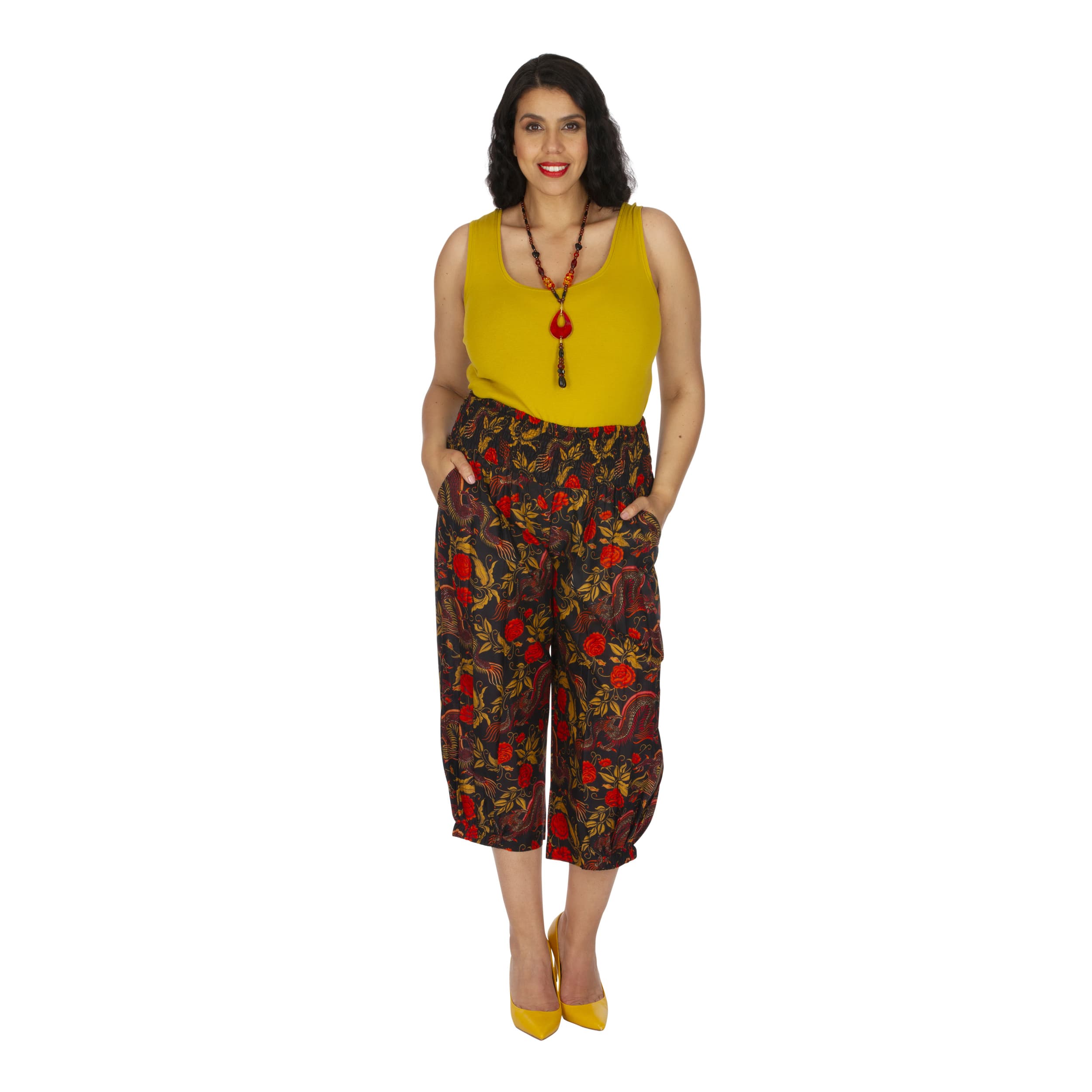 Pantalon été Fritz - 100% coton - noir, jaune, rouge - Akoustik Online