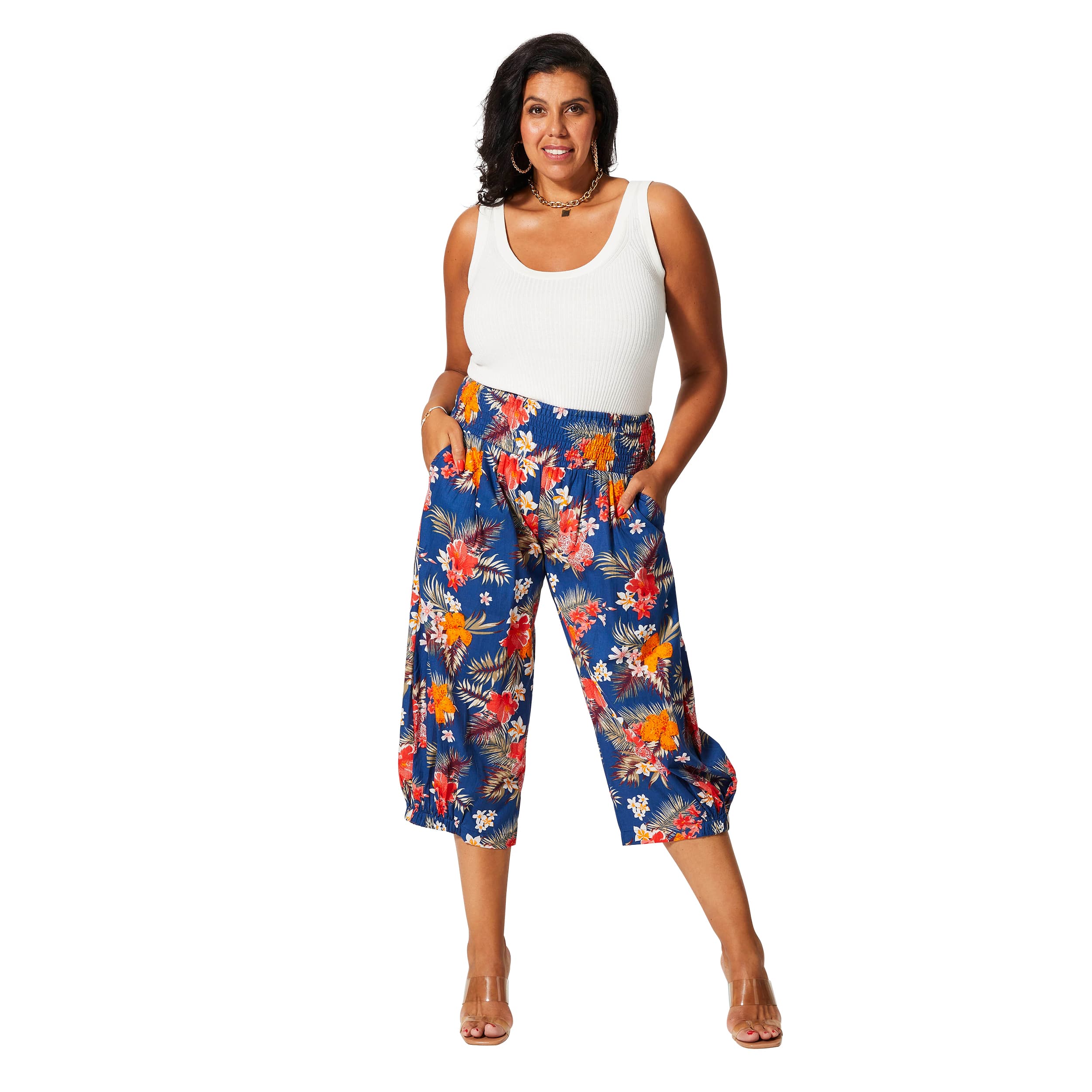 Pantalon été mi-long Rachyl - 100% coton - Akoustik Online