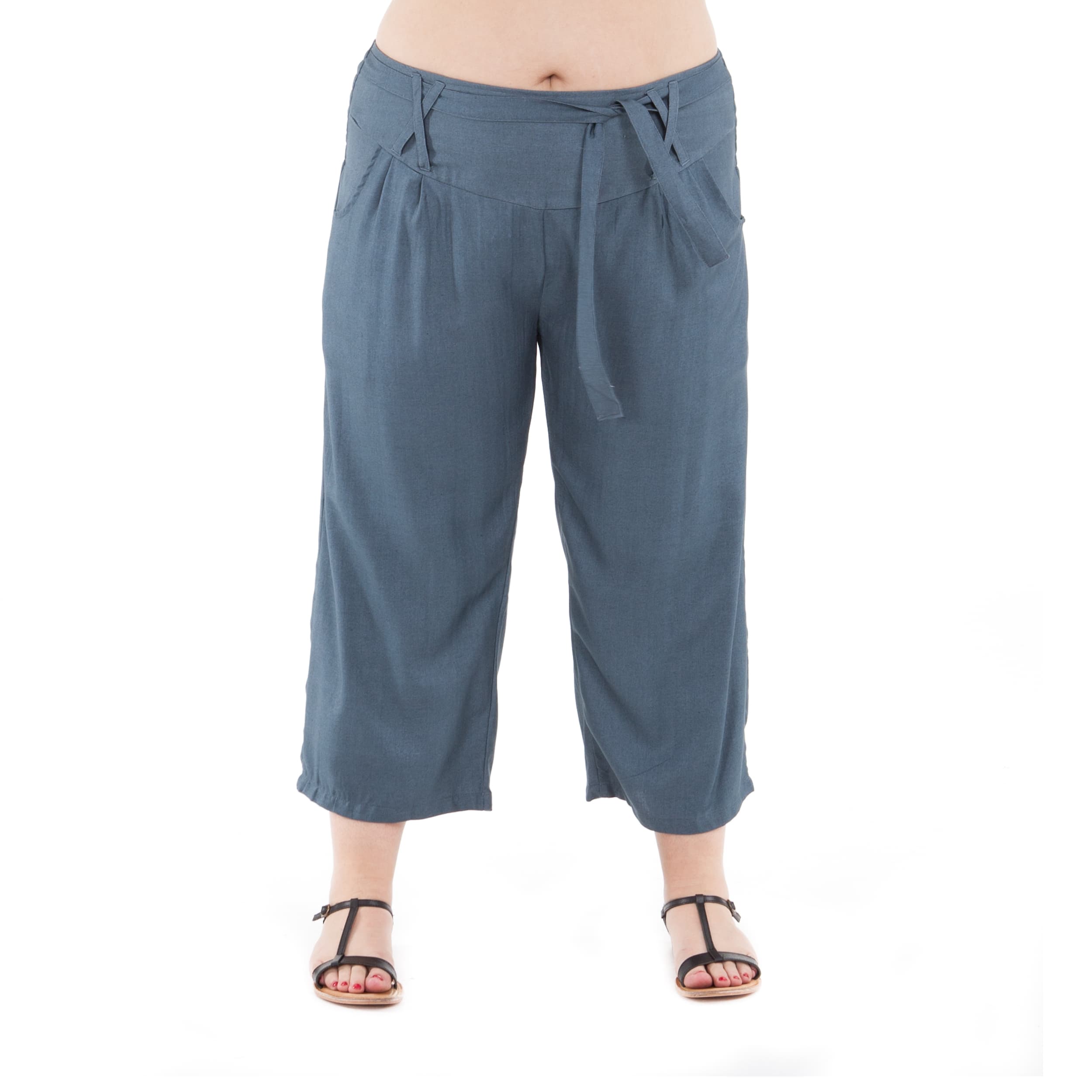 Pantalon été mi-long Heulog - 100% rayonne - gris - Akoustik Online