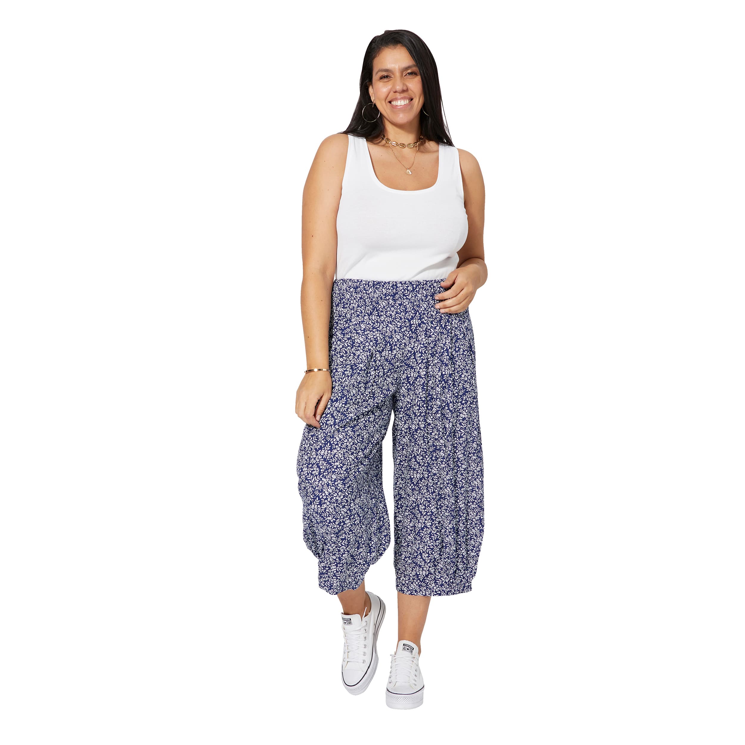 Pantalon été mi-long Harel - 100% viscose - Akoustik Online