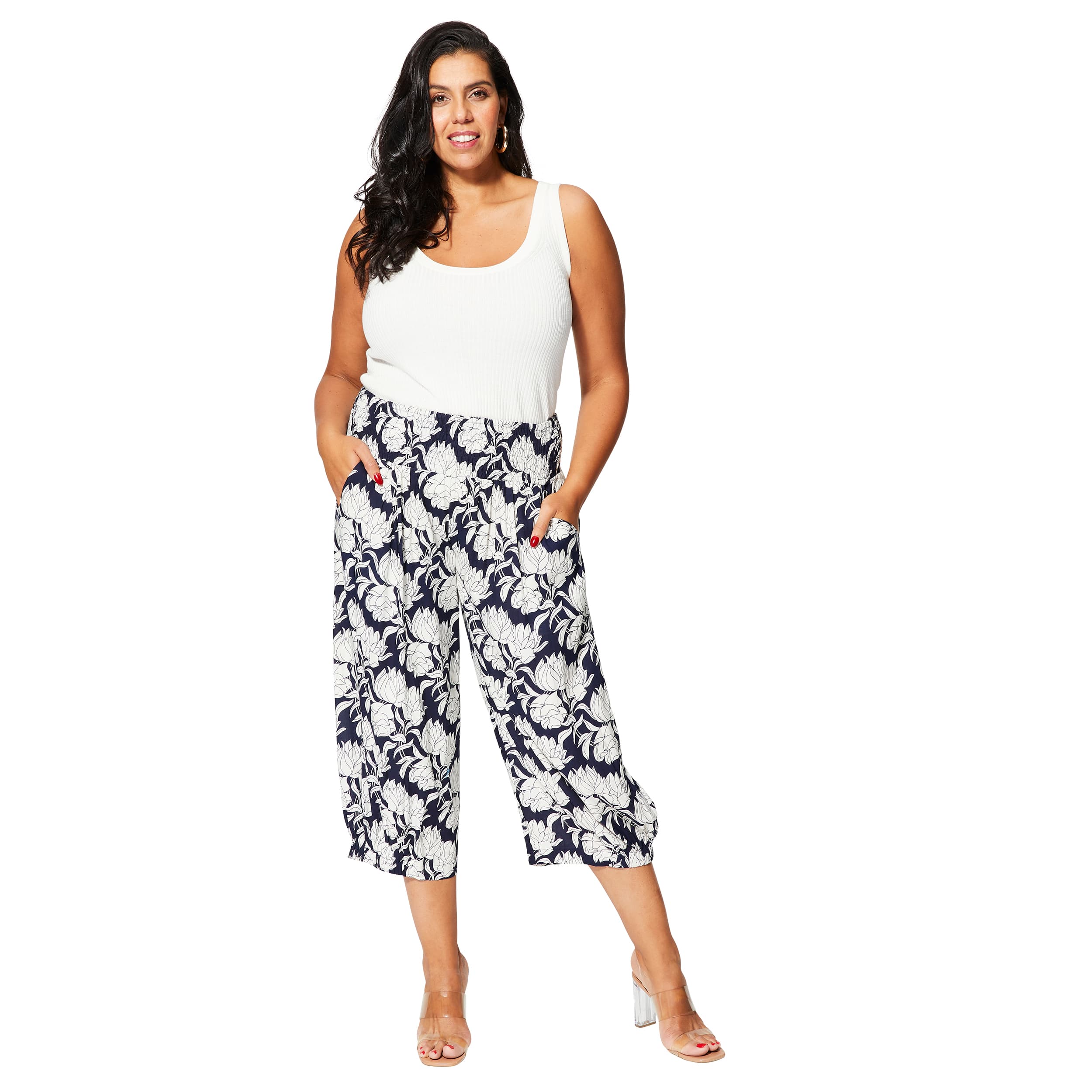 Pantalon été mi-long Husni - 100% viscose - Akoustik Online