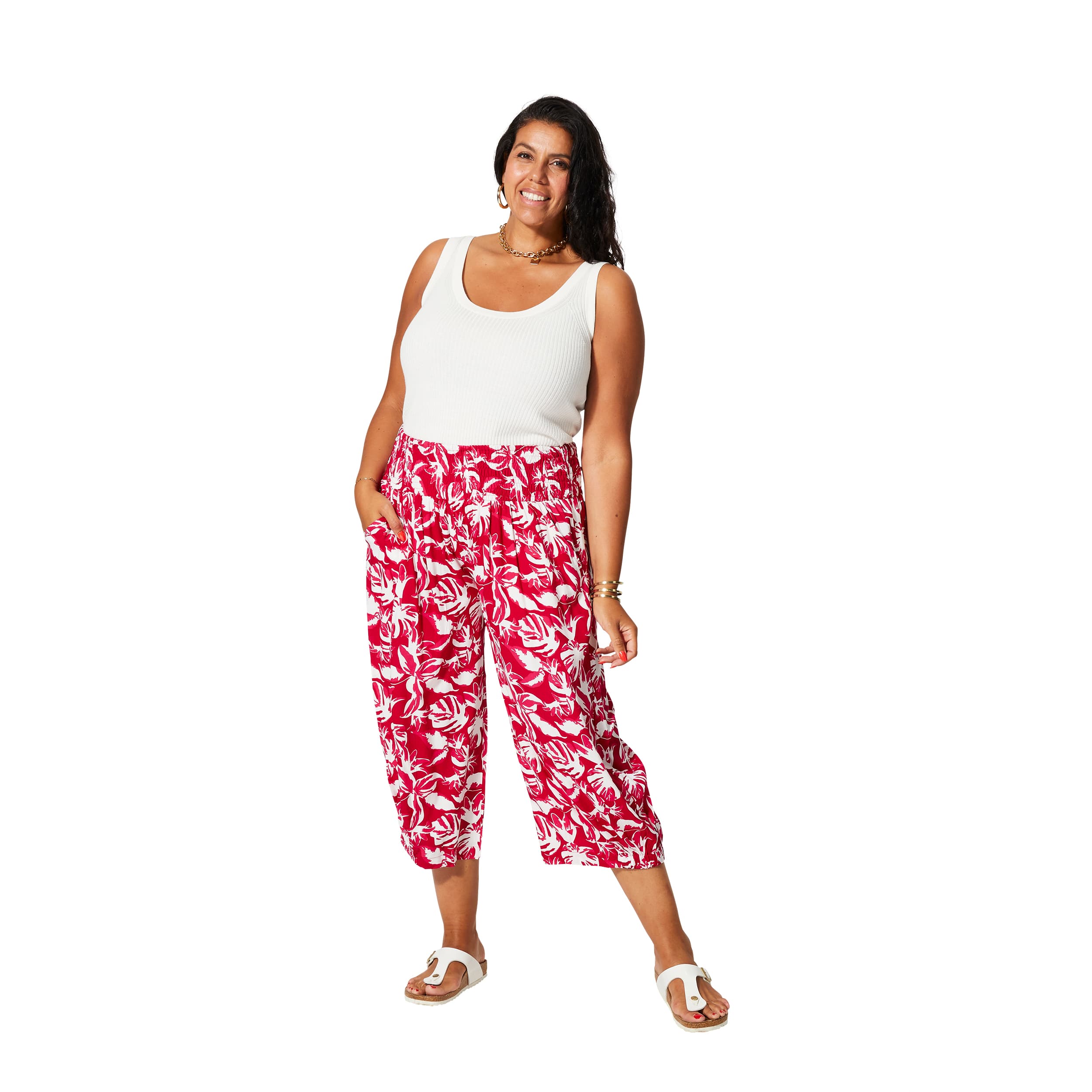 Pantalon été mi-long Umberto - 100% viscose - Akoustik Online
