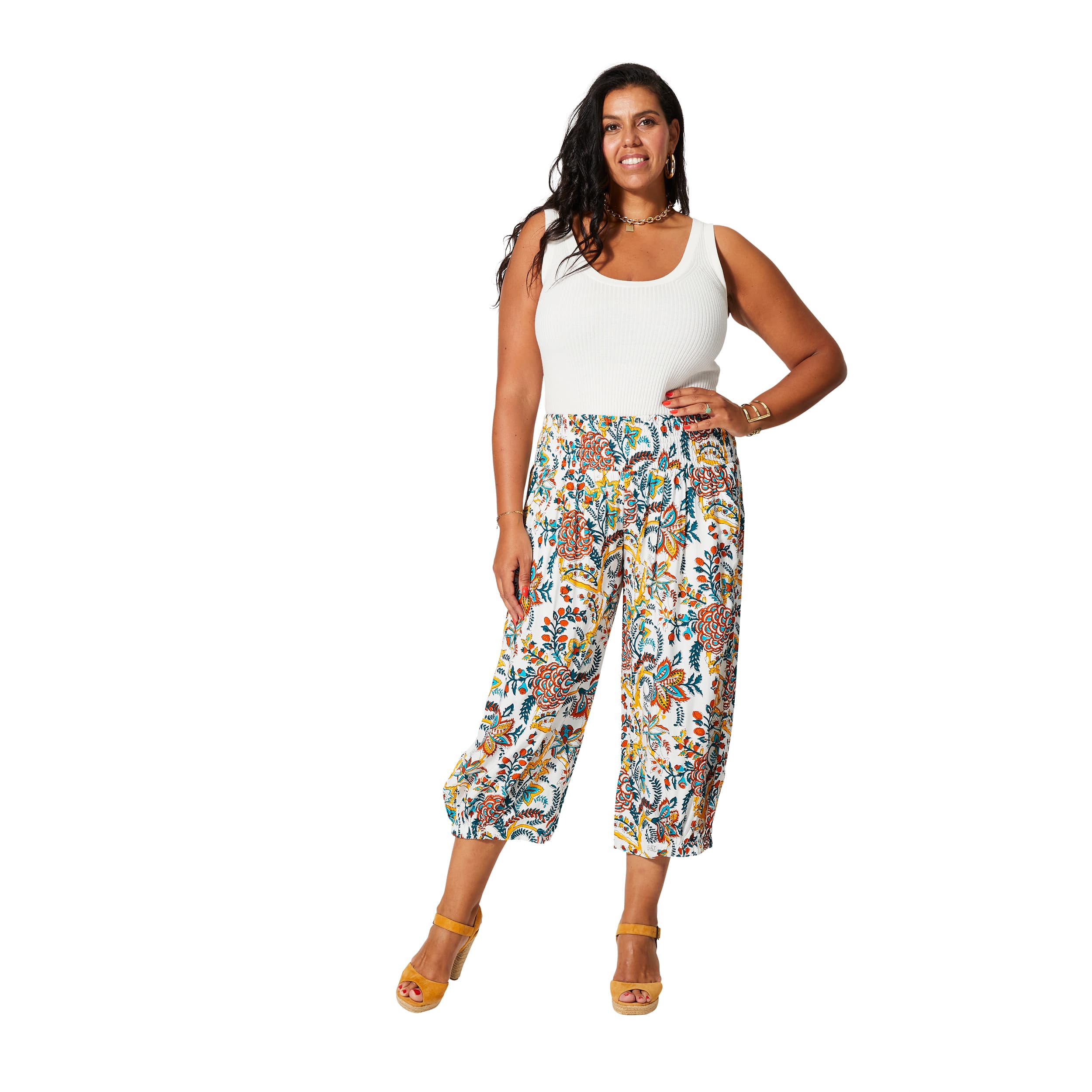 Pantalon été mi-long Michelangela - 100% viscose - Akoustik Online