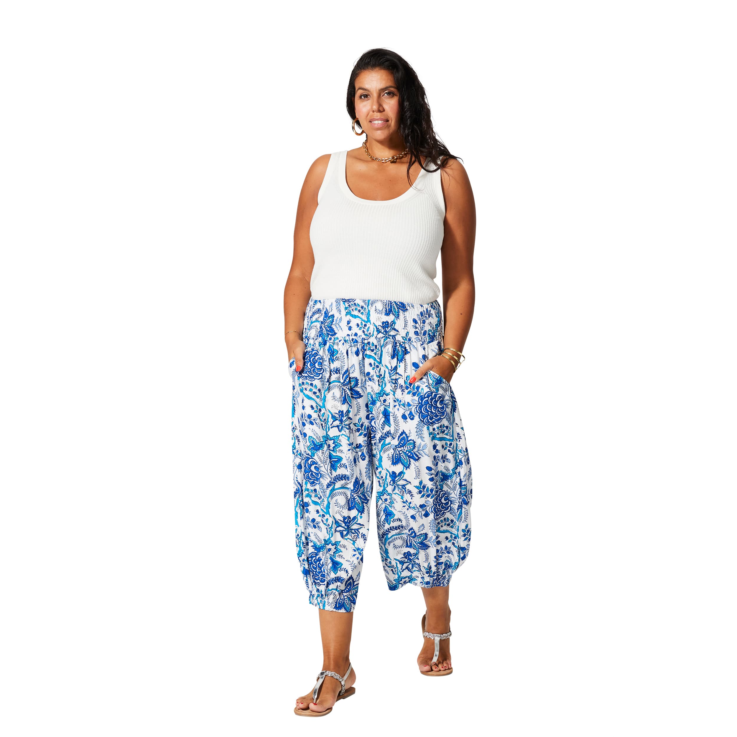Pantalon été mi-long Klavdija - 100% viscose - Akoustik Online