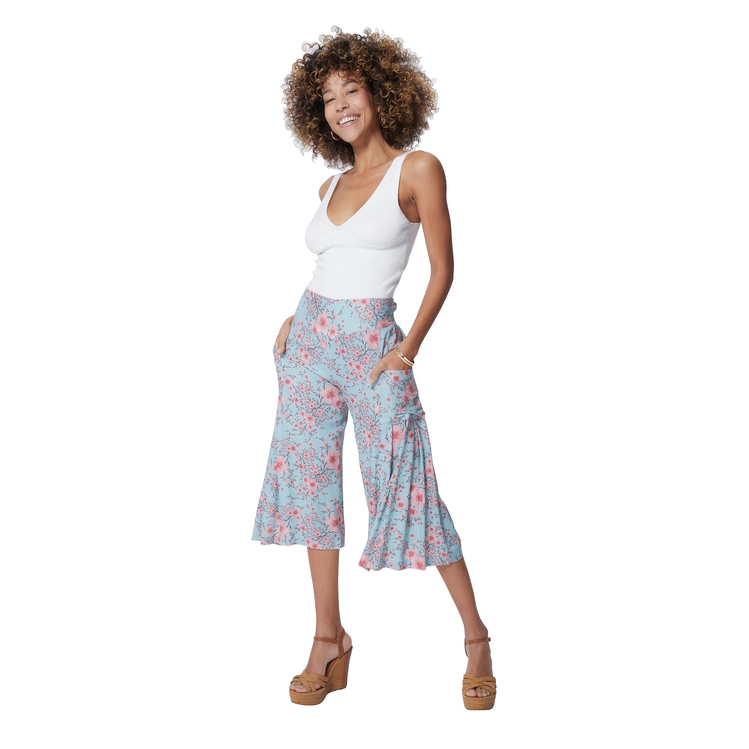 Pantalon été mi-long Aya - 100% viscose - Akoustik Online