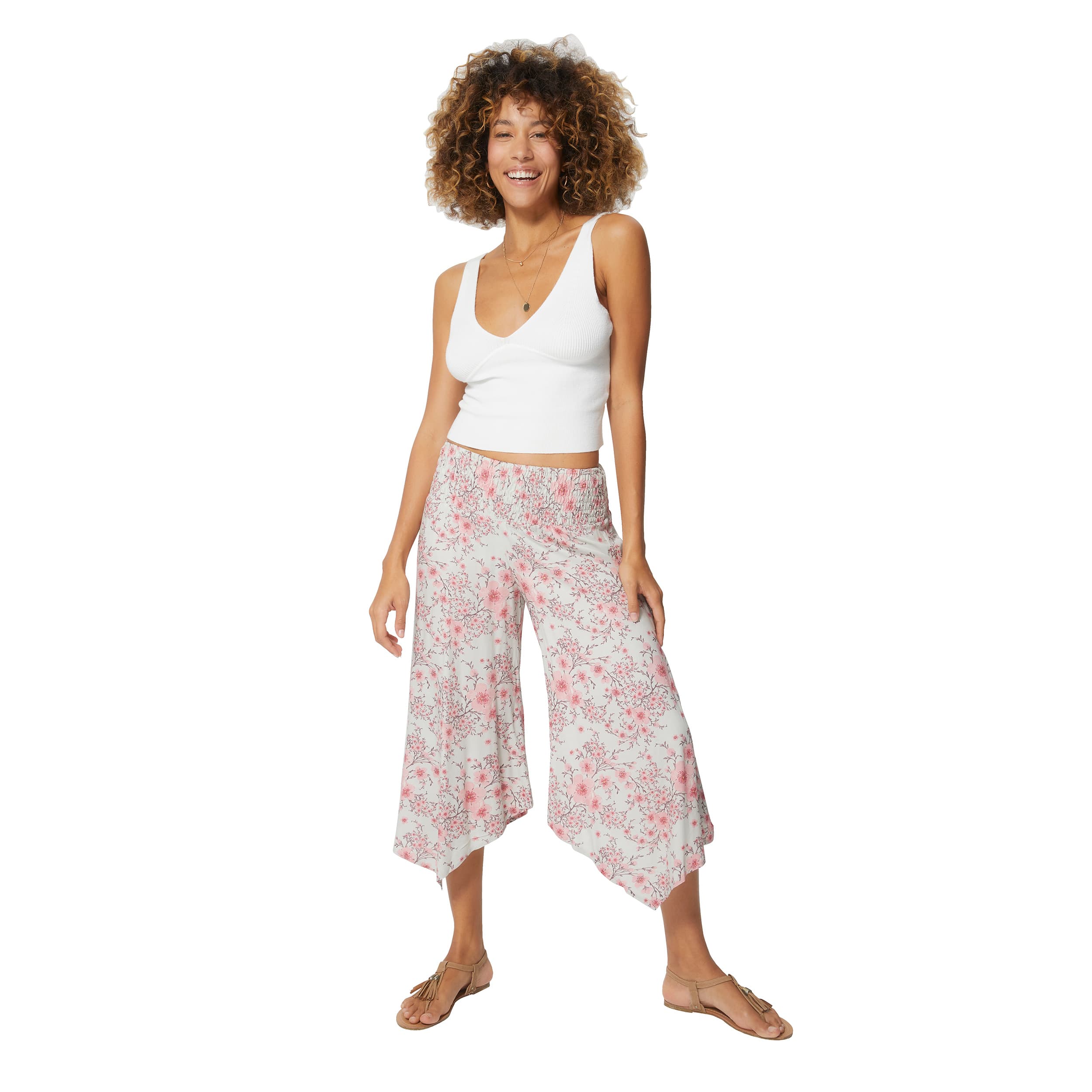 Pantalon été mi-long Michelina - 100% viscose - Akoustik Online