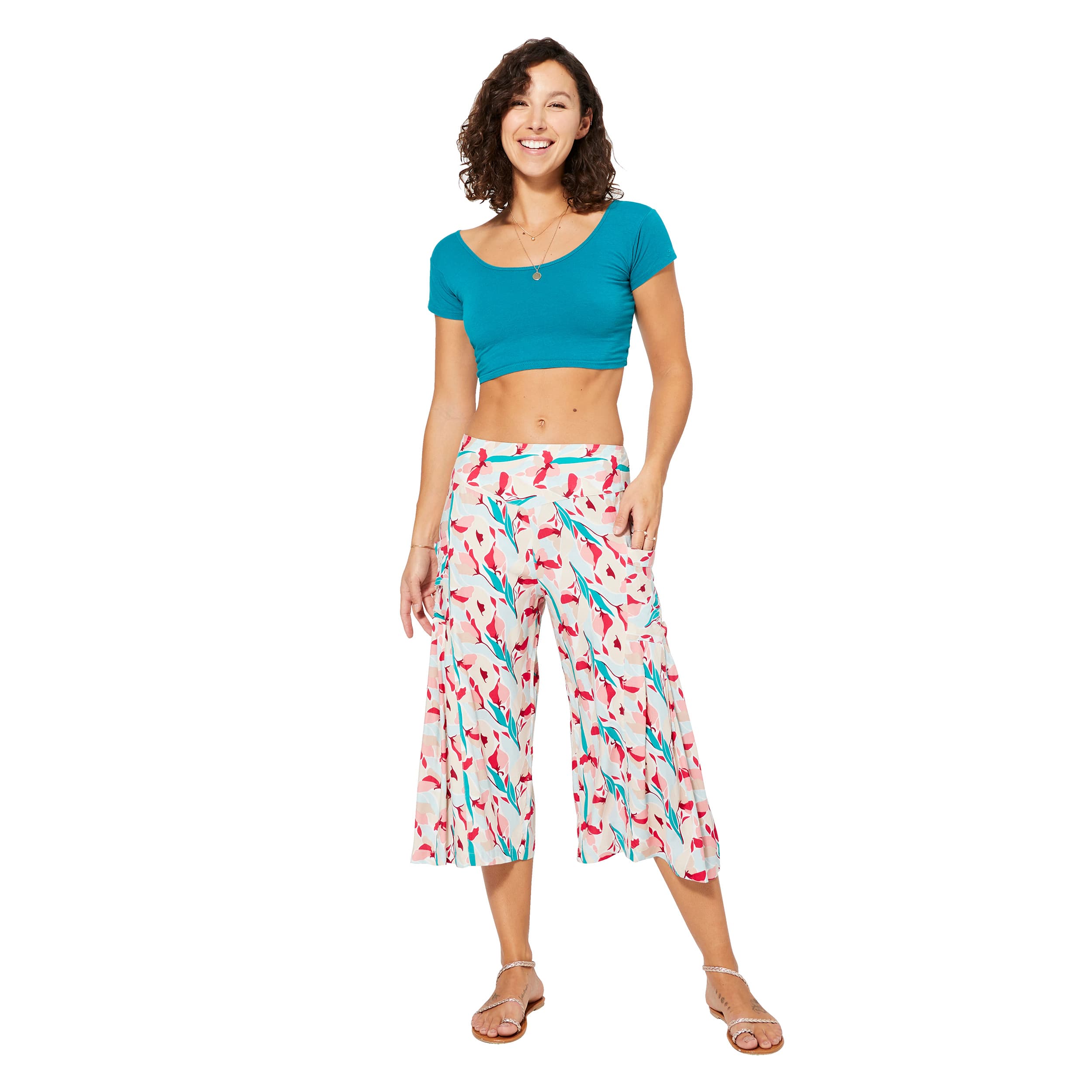 Pantalon été mi-long Brigid - 100% viscose - Akoustik Online