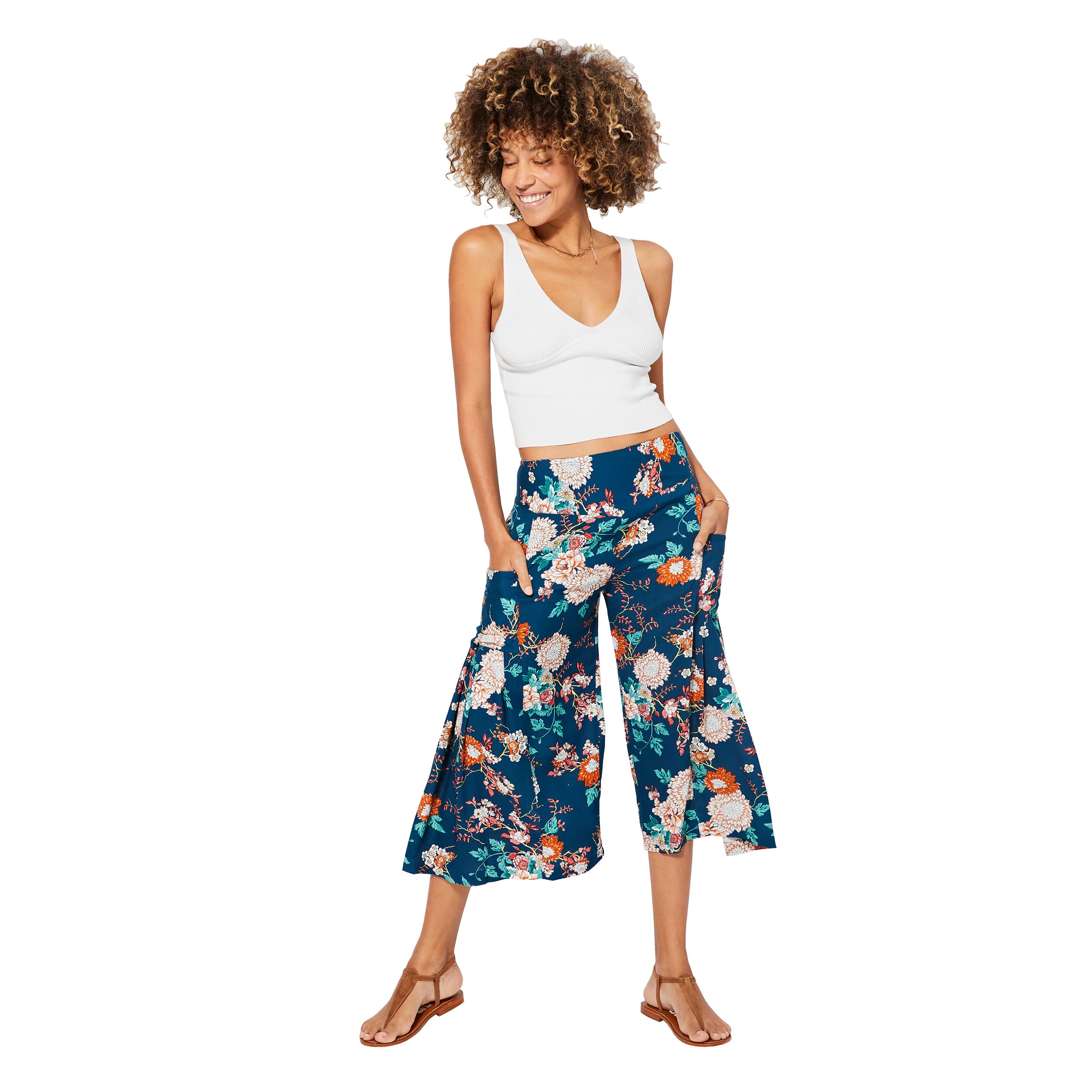 Pantalon été mi-long Brigit - 100% viscose - Akoustik Online