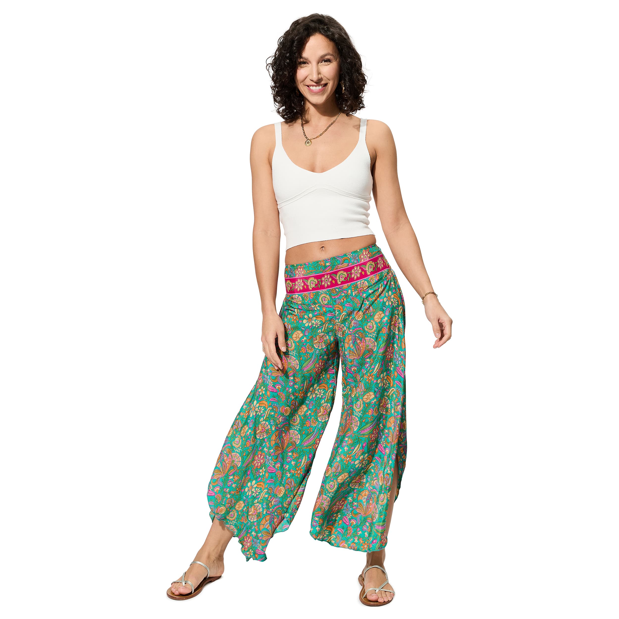 Pantalon été asymétrique Feroze - 100% polyester - Akoustik Online