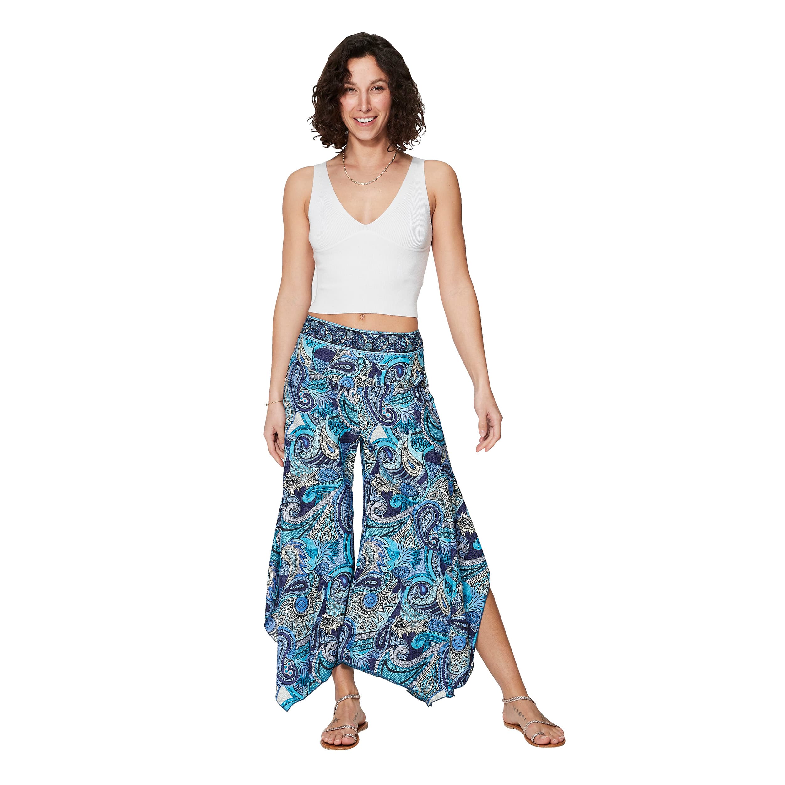 Pantalon été asymétrique Marika - 100% polyester - Akoustik Online