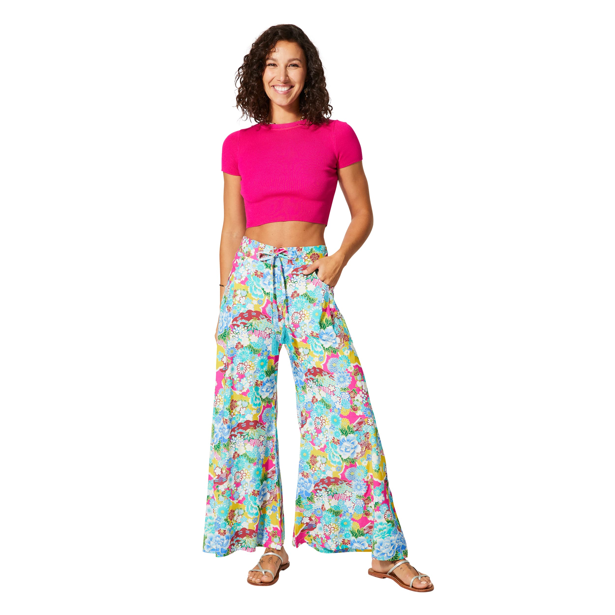 Pantalon été long Jocky - 100% viscose - multicolore - Akoustik Online