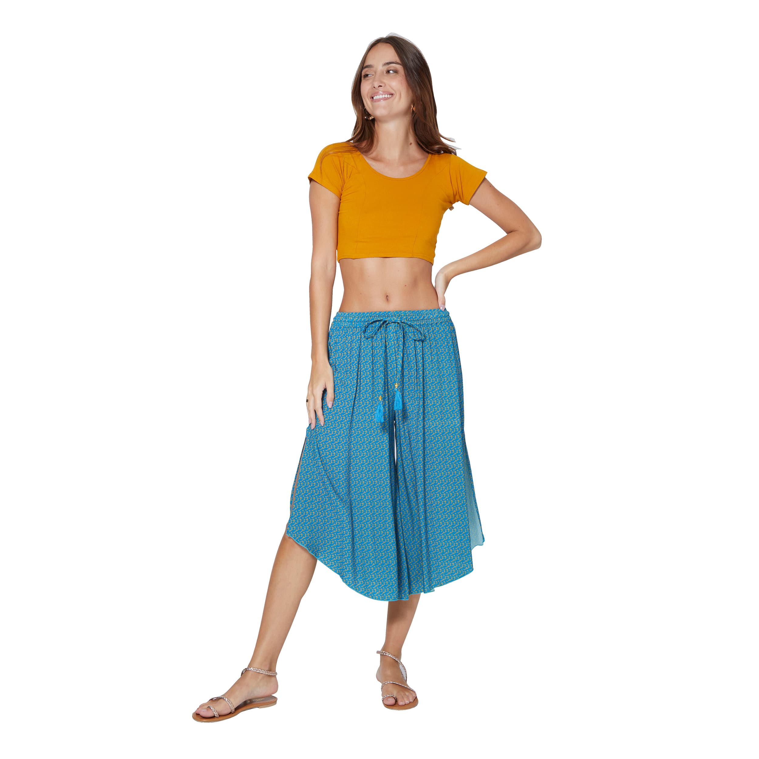 Pantalon été mi-long Alpha - 100% viscose - Akoustik Online
