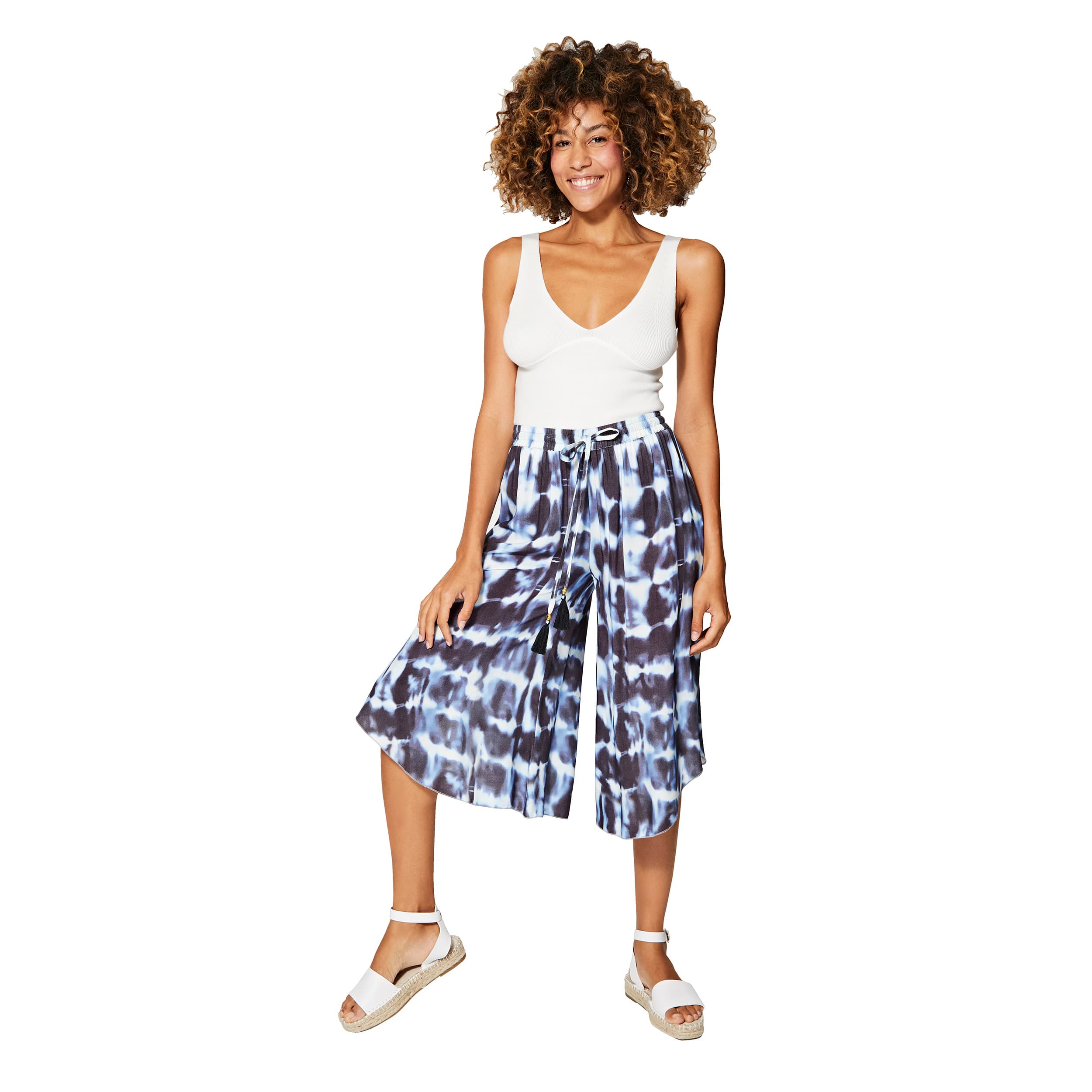 Pantalon été mi-long Silvia - 100% viscose - Akoustik Online