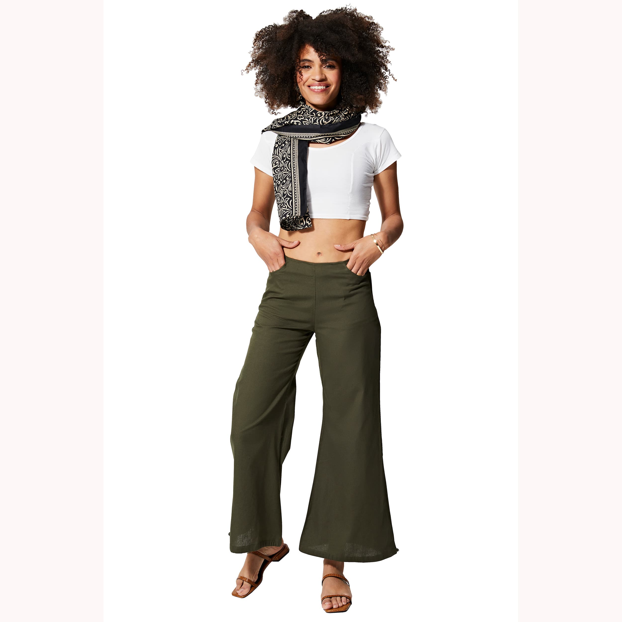 Pantalon été long Gaitha - 90% coton - 10% lin - Akoustik Online