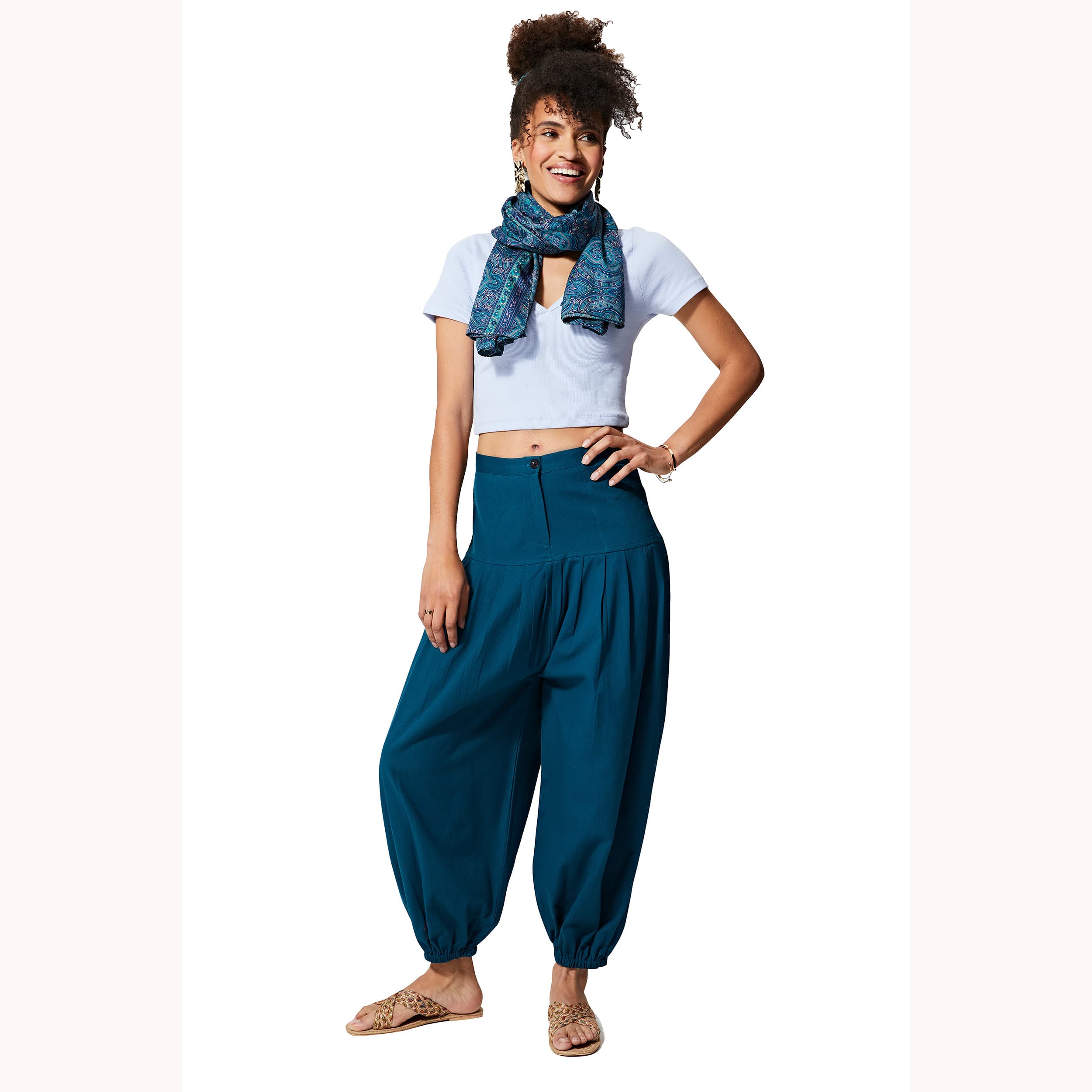 Pantalon été long Haibaa - 90% coton - 10% lin - Akoustik Online