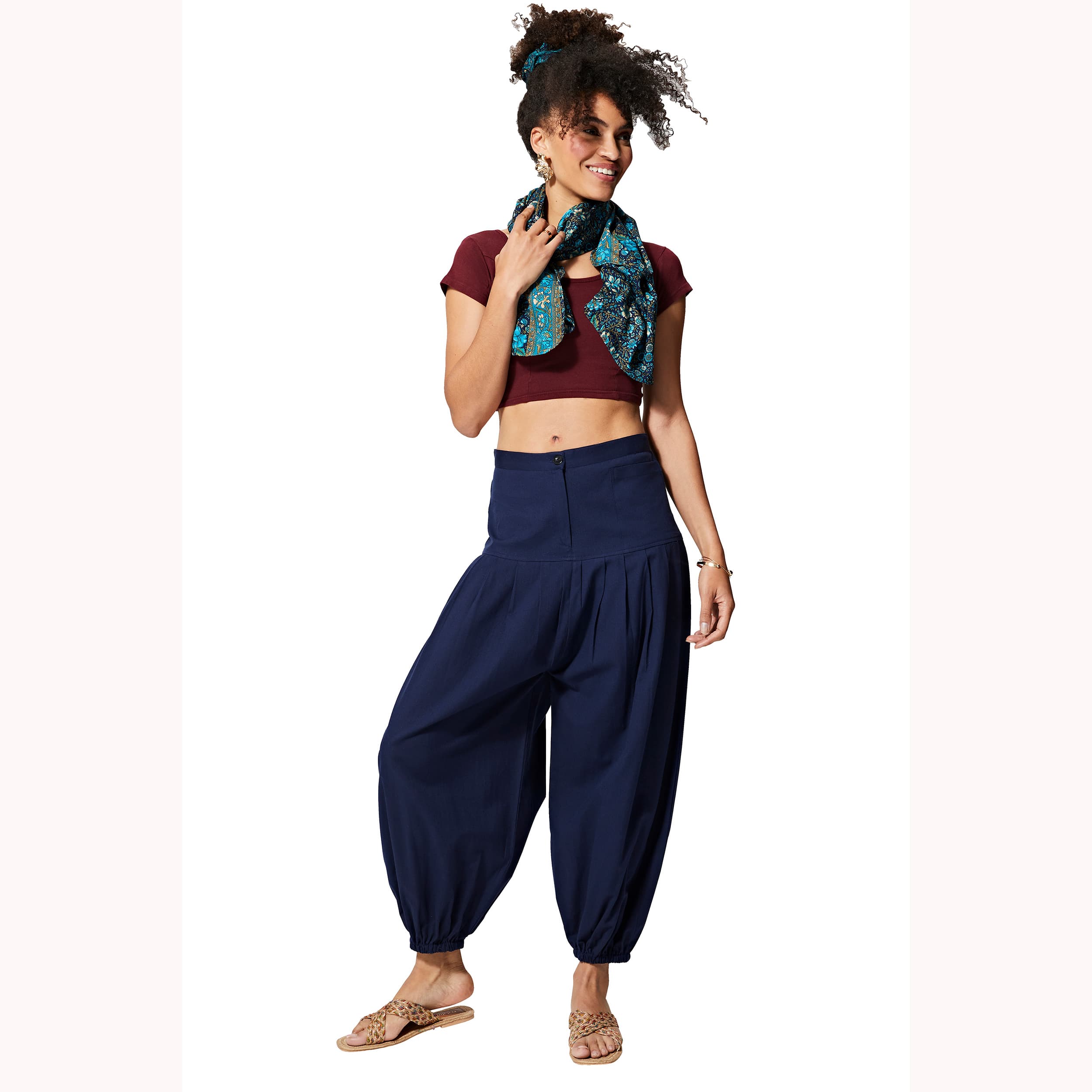Pantalon été long Hamda - 90% coton - 10% lin - Akoustik Online