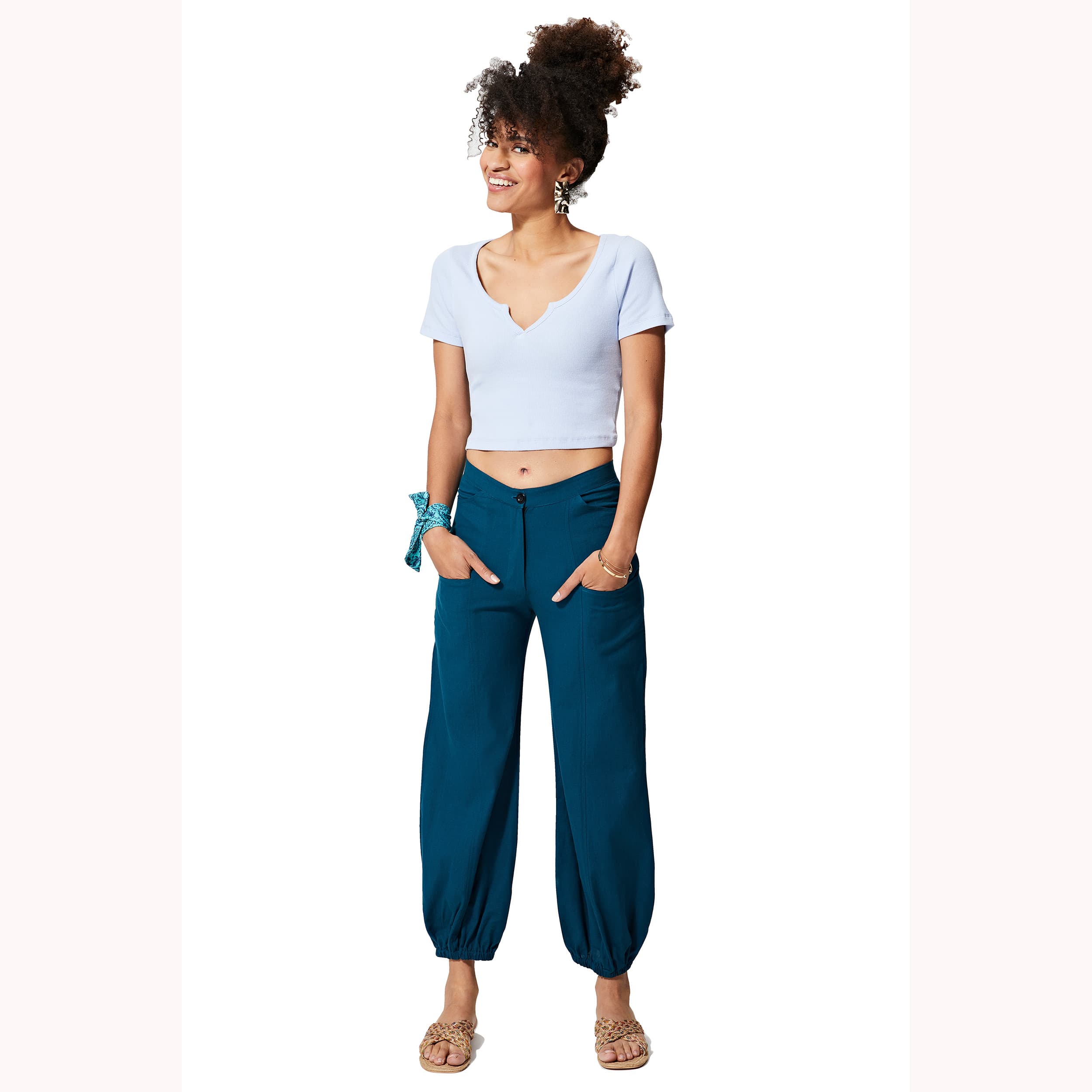 Pantalon été long Hissa - 90% coton - 10% lin - Akoustik Online