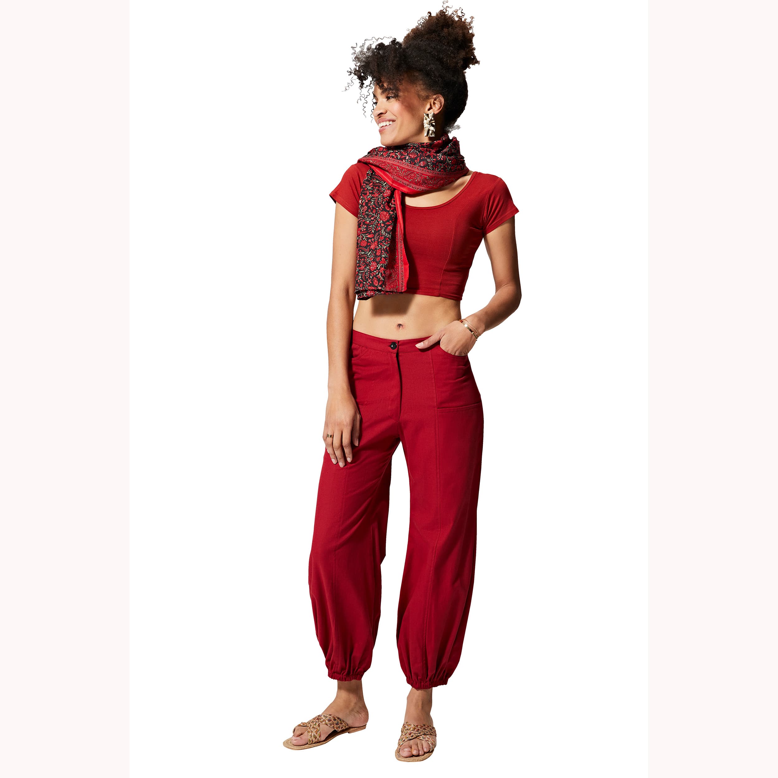 Pantalon été long Humaira - 90% coton - 10% lin - Akoustik Online