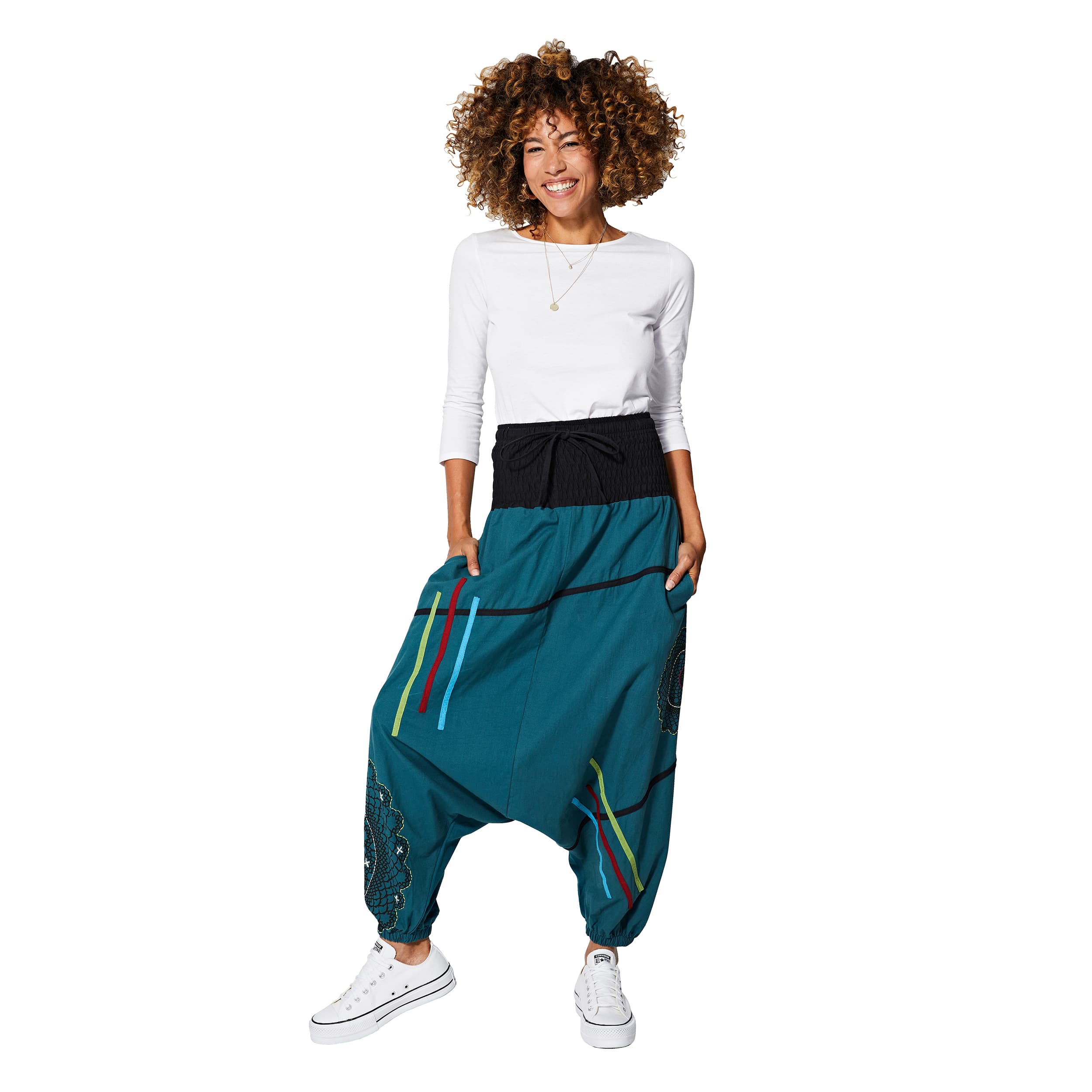 Sarouel hiver Elliot - 100% coton - bleu, noir - Akoustik Online
