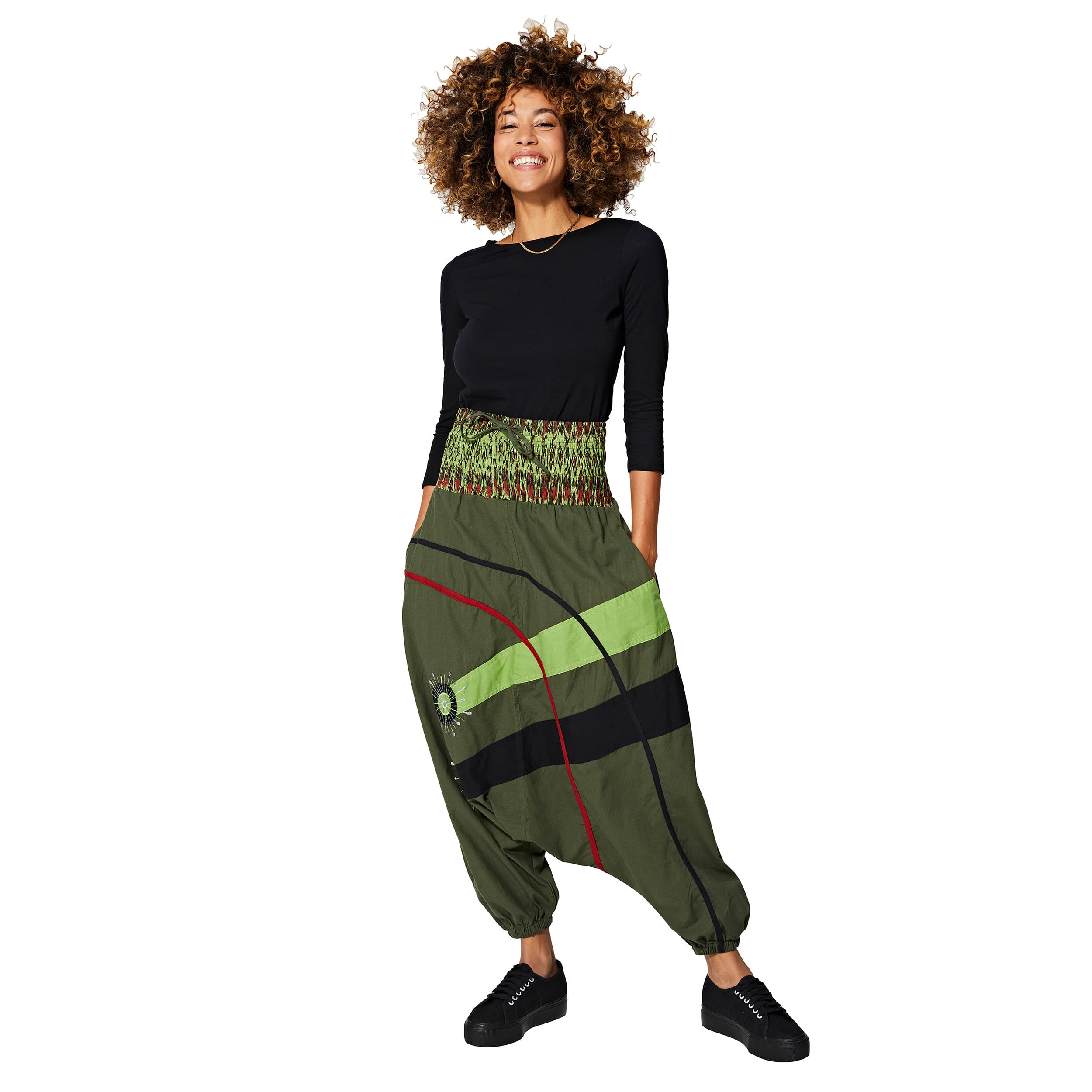 Sarouel hiver Robeto - 100% coton - kaki, noir, vert - Akoustik Online