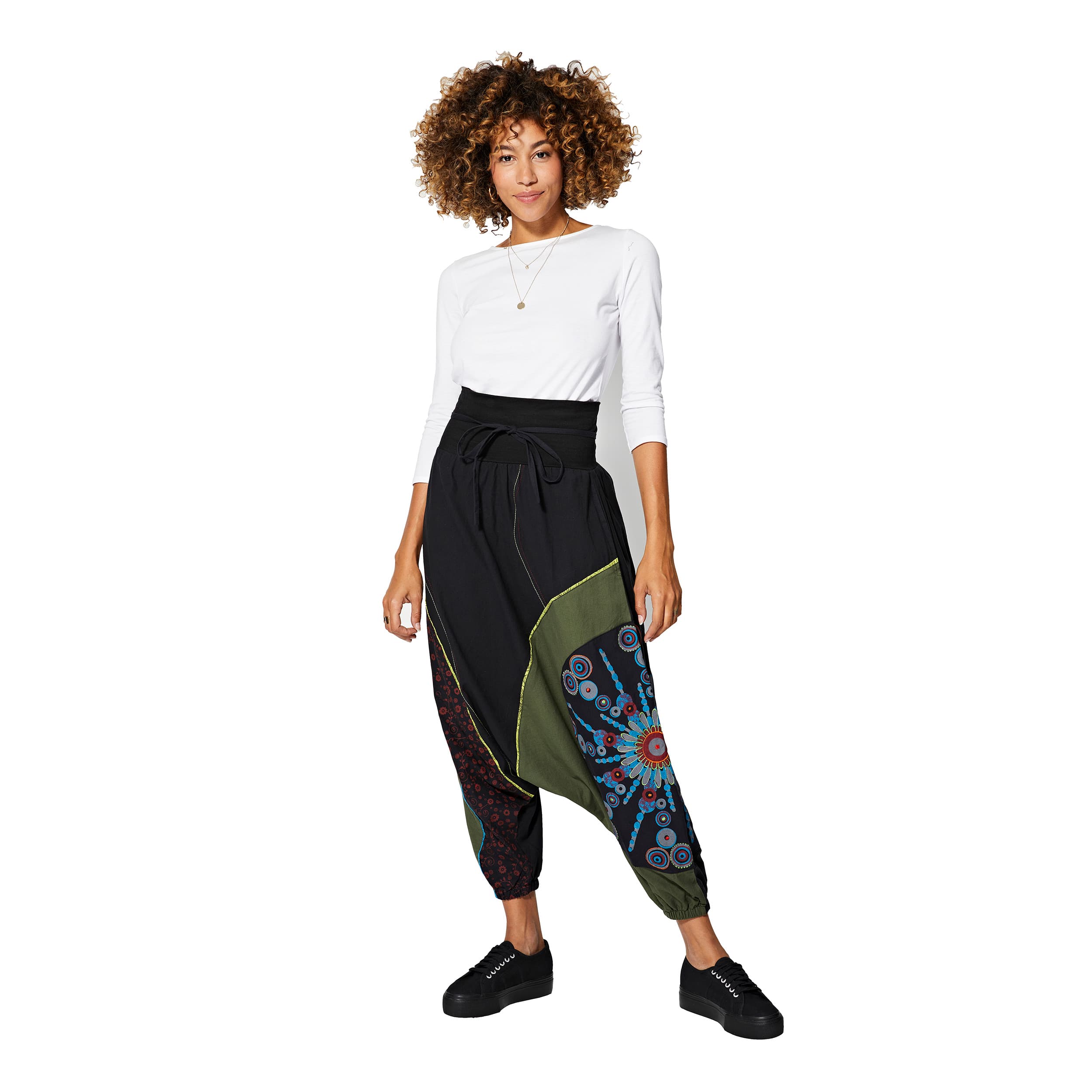 Sarouel hiver Sam - 100% coton - noir, kaki - Akoustik Online