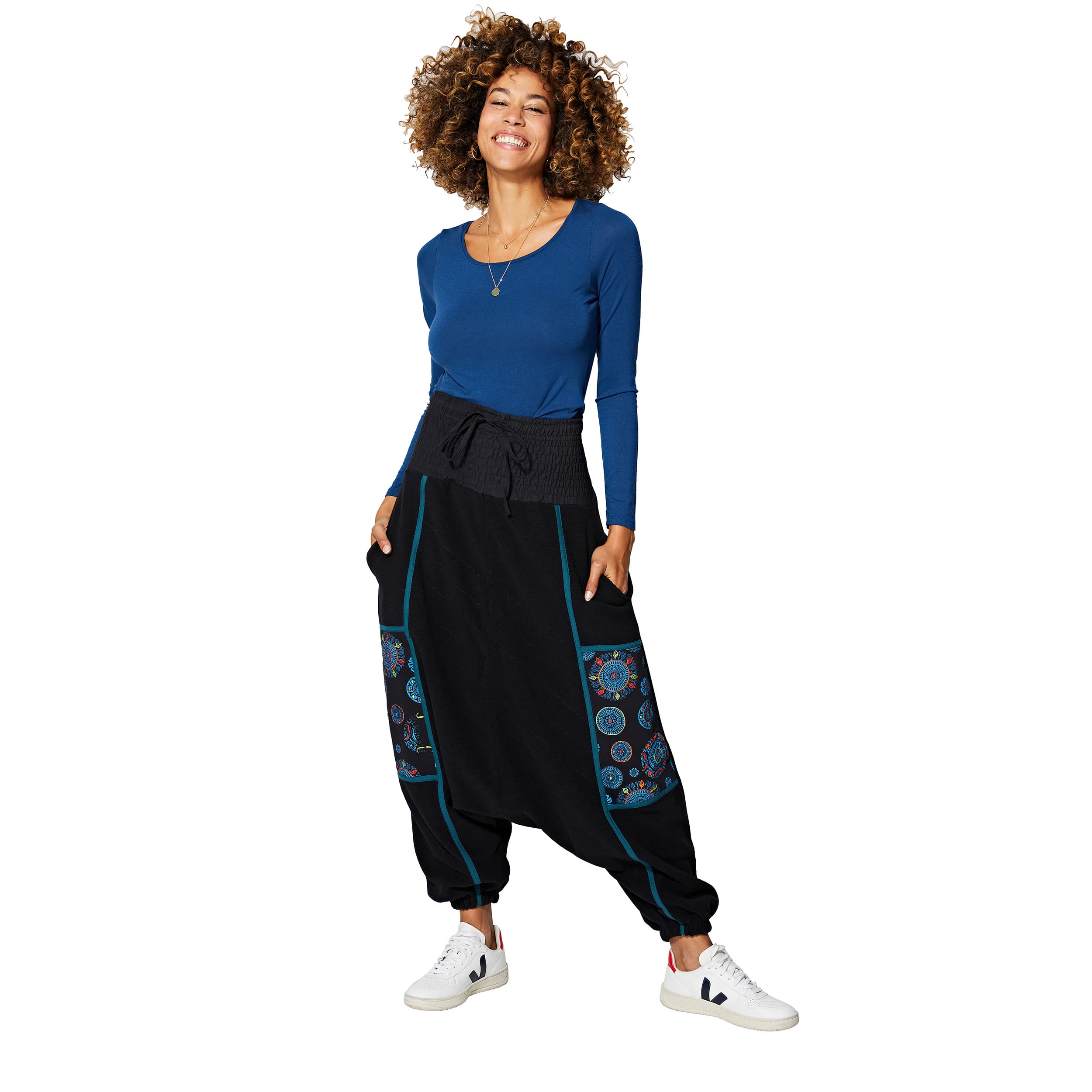 Sarouel hiver Garnette - 100% polaire - noir, gris - Akoustik Online