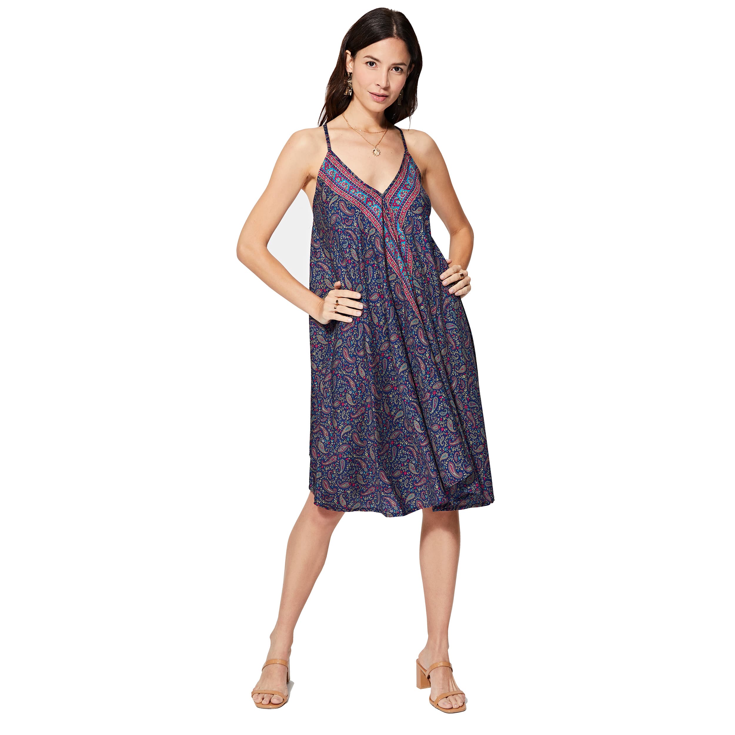 Robe été courte sans manches Nuiko - 100% polyester - Akoustik Online