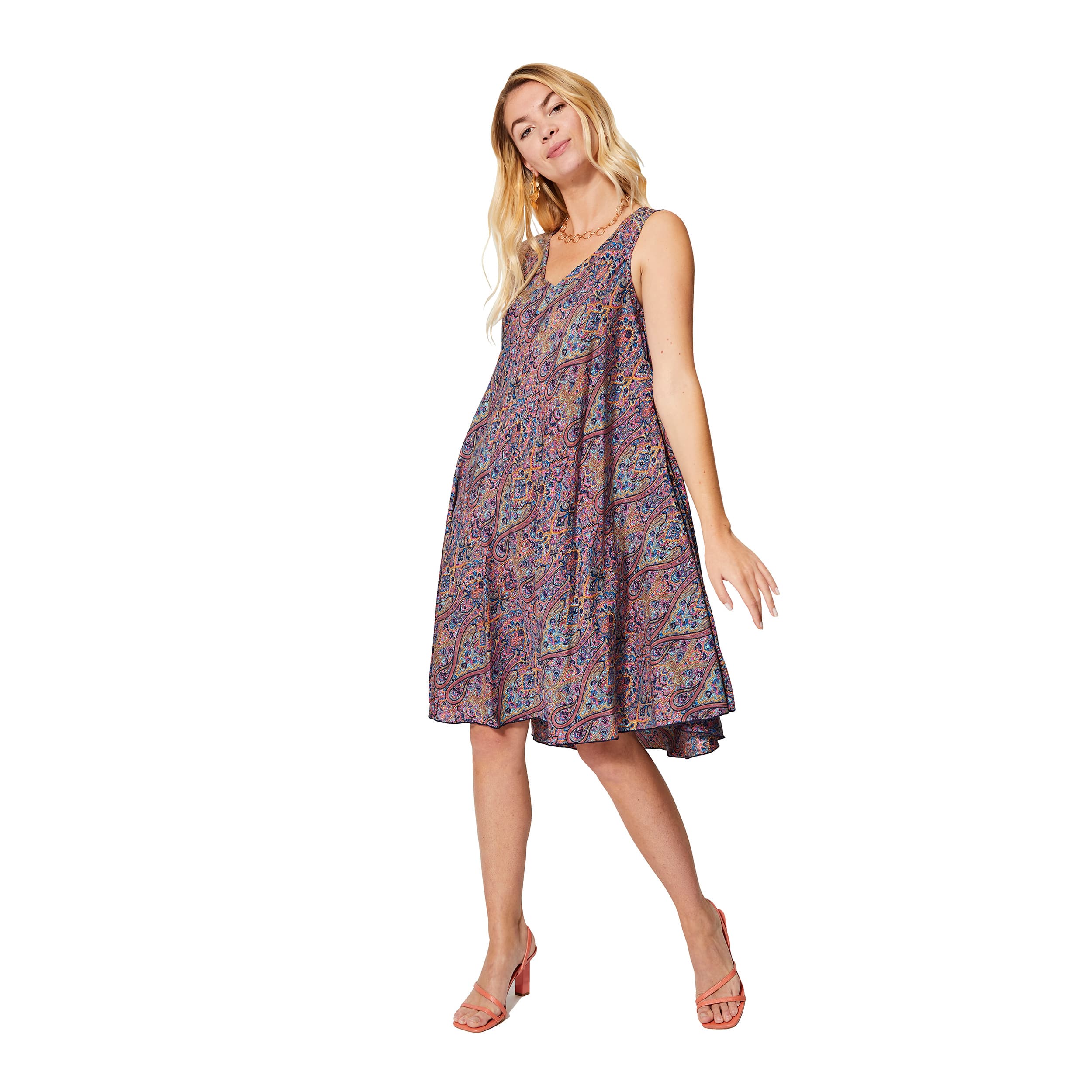 Robe été courte sans manches Risa - 100% polyester - Akoustik Online