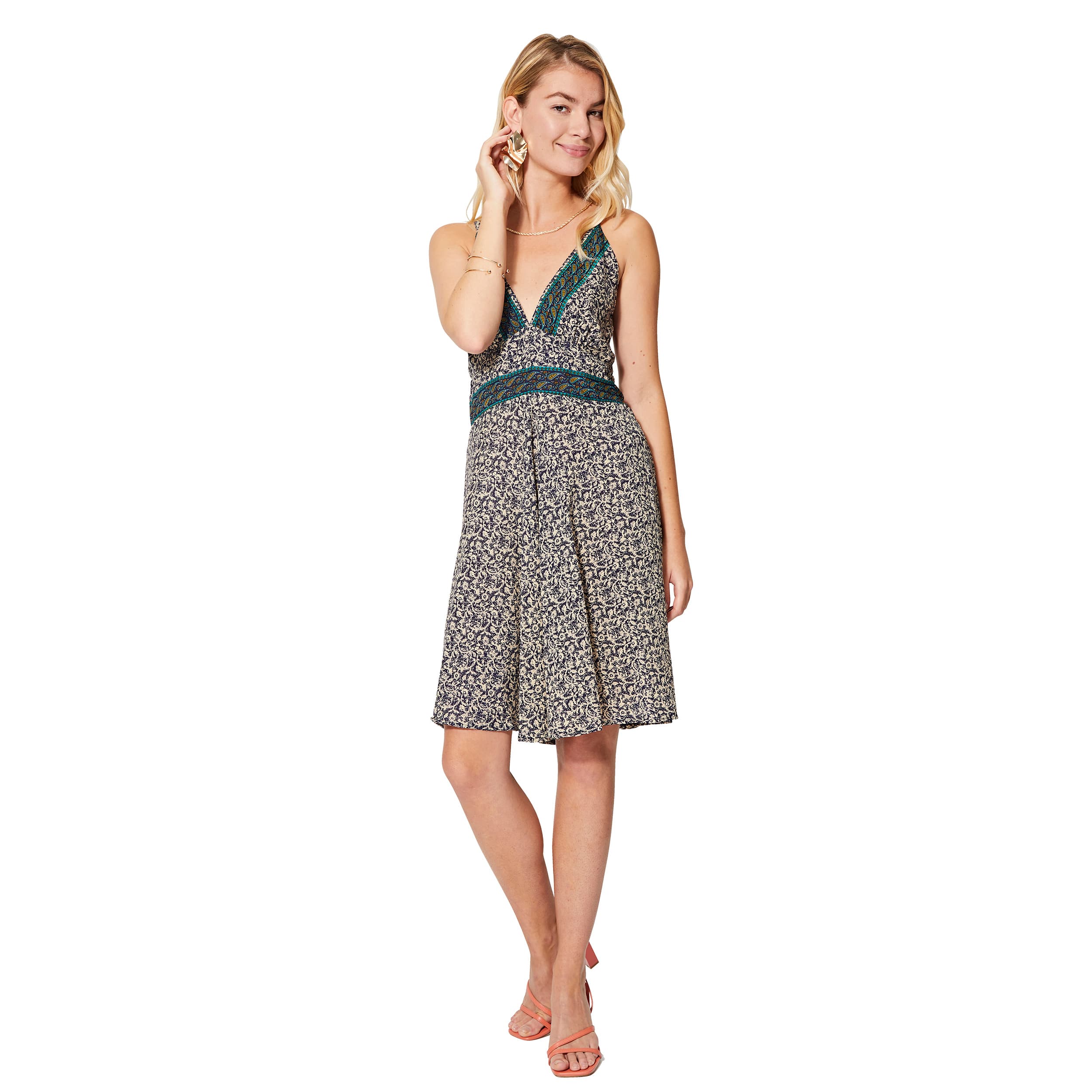 Robe été courte sans manches Sadaka - 100% polyester - Akoustik Online