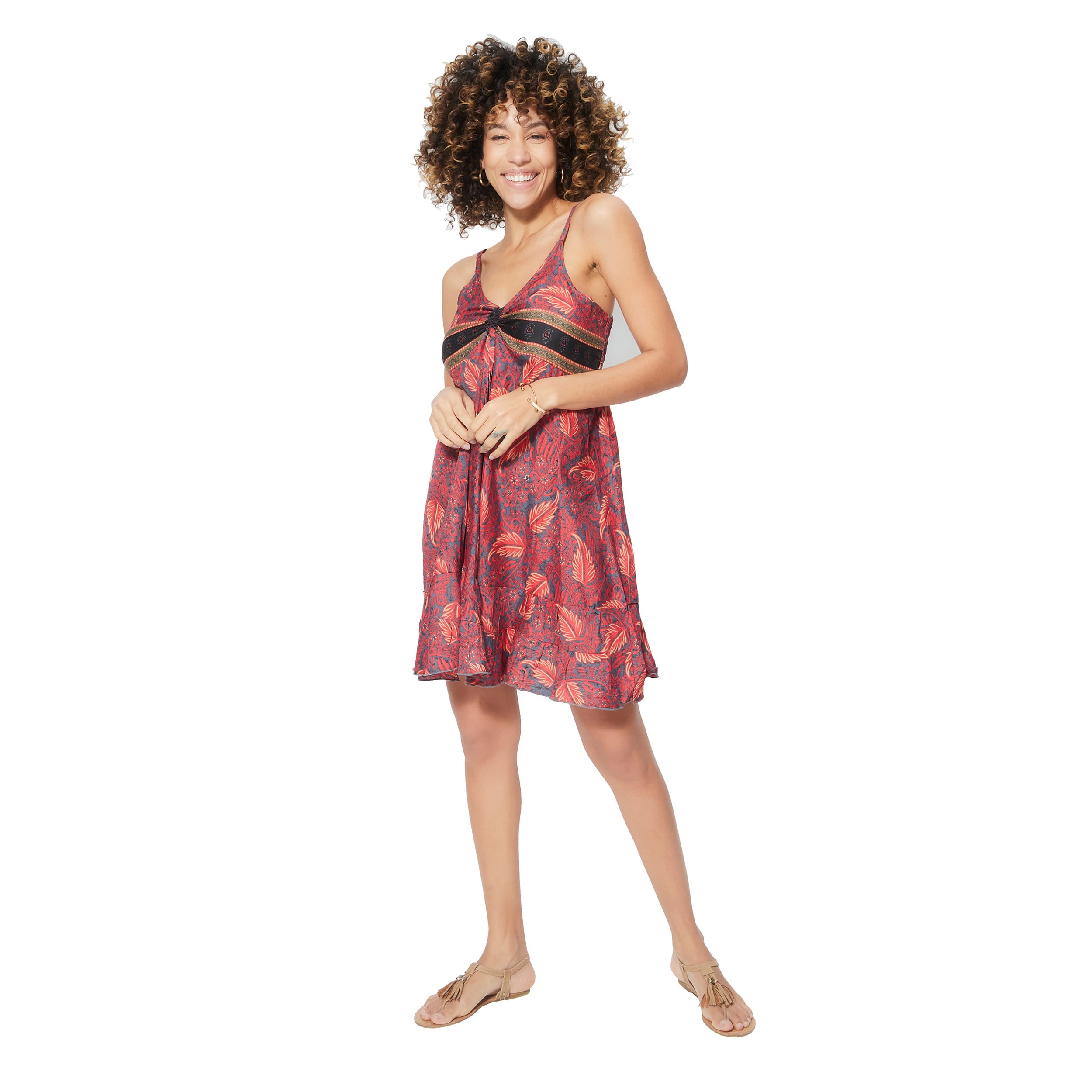 Robe été courte sans manches Kyna - 100% polyester - Akoustik Online