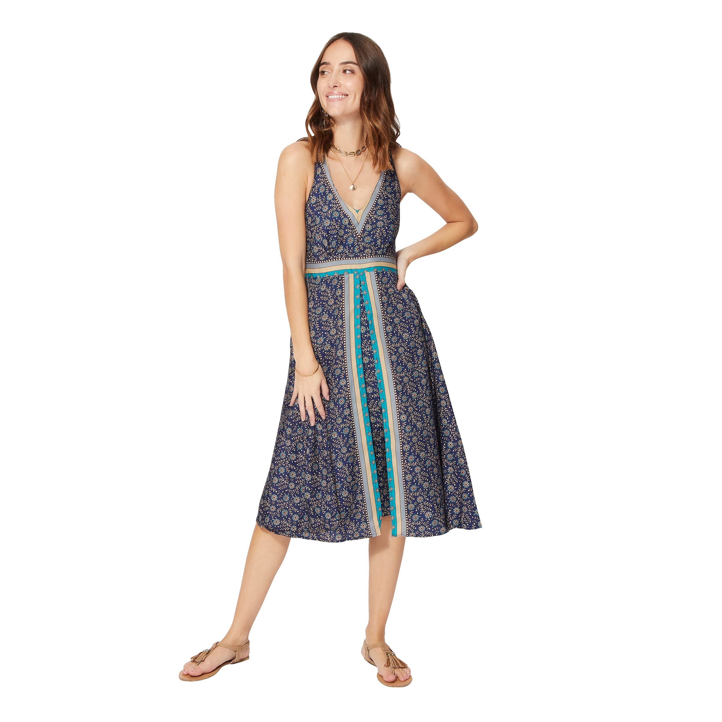 Robe été mi-longue sans manches Landree - Akoustik Online