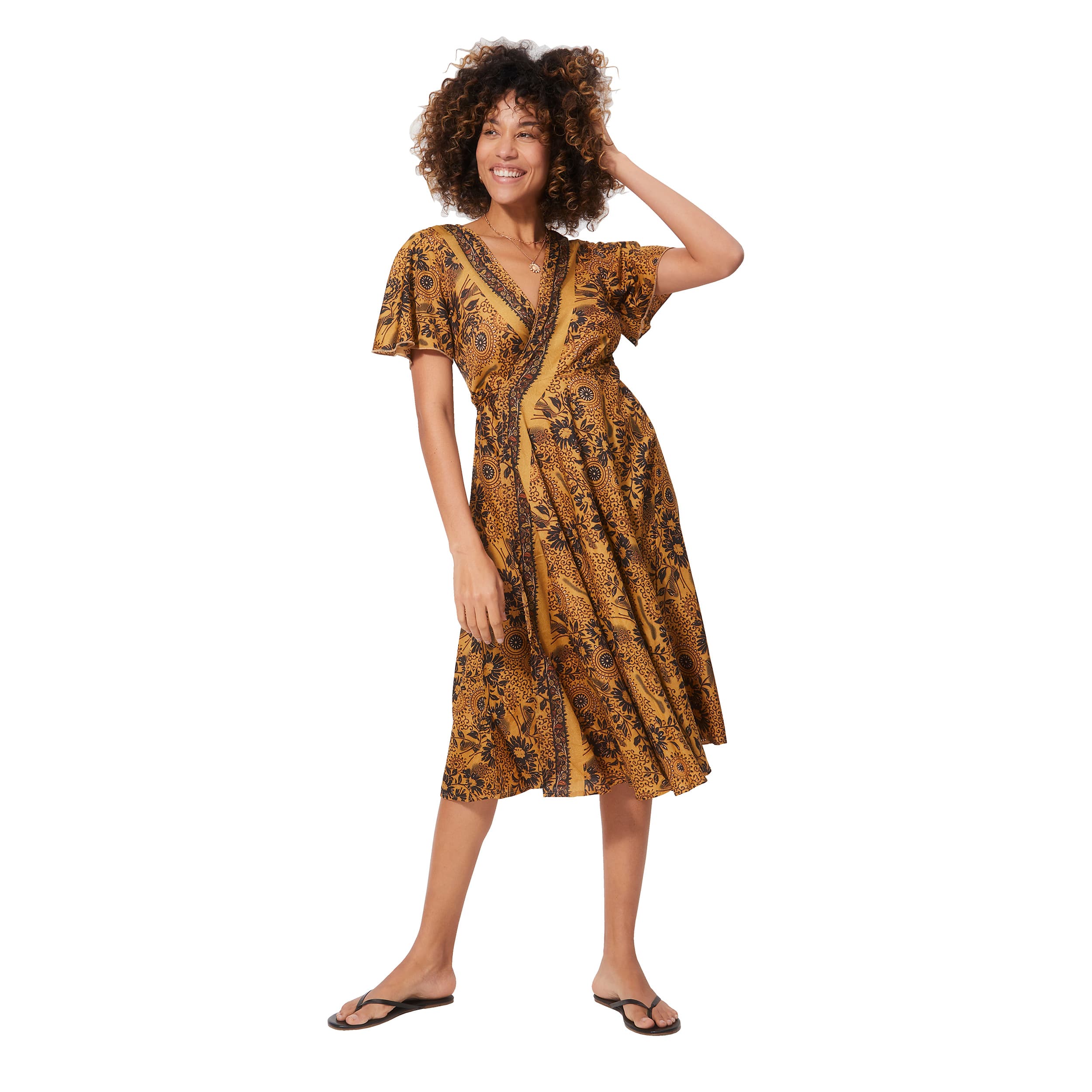 Robe été mi-longue manches courtes Lindi - Akoustik Online