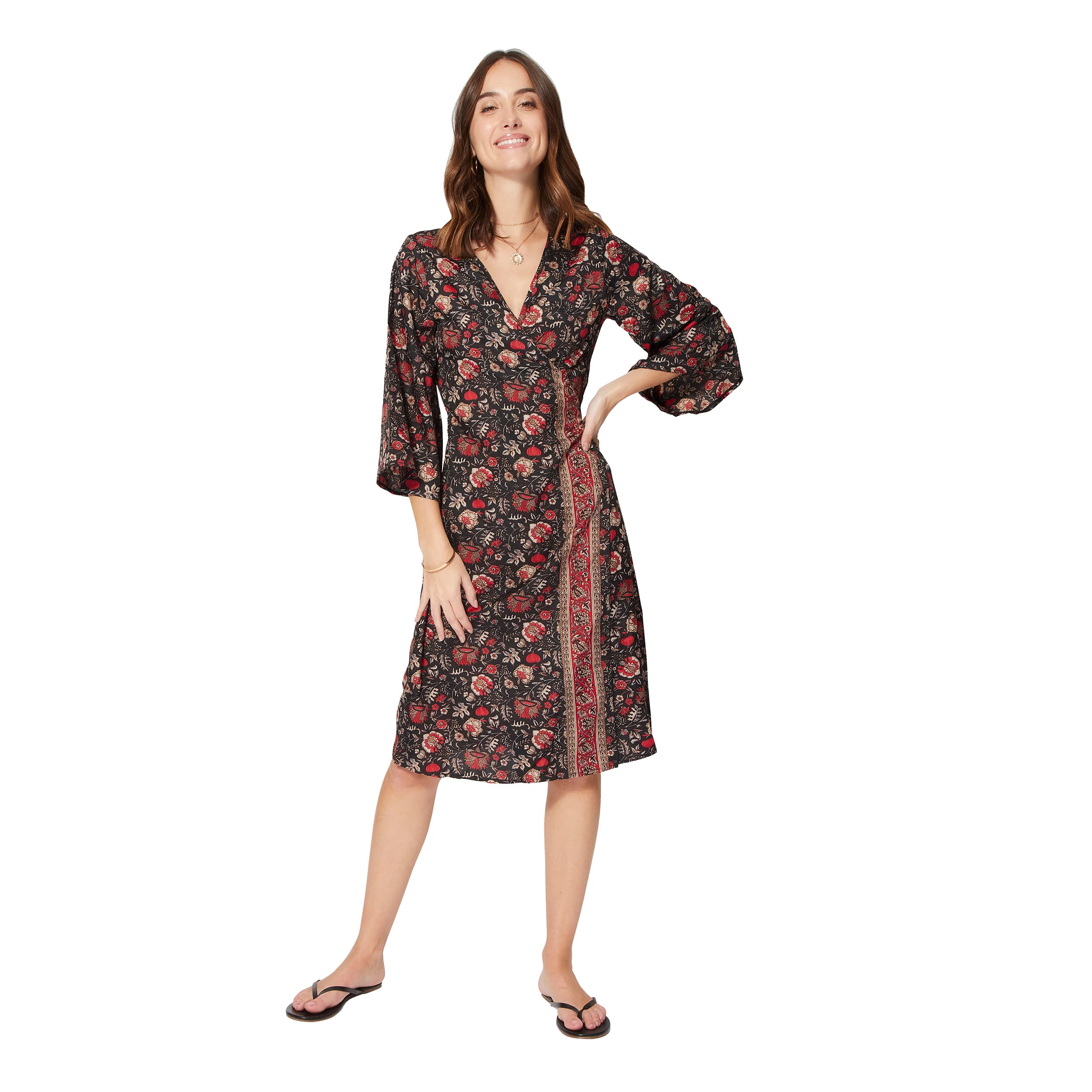 Robe été mi-longue manches 3/4 Lindsi - Petit Prix ! - Akoustik Online
