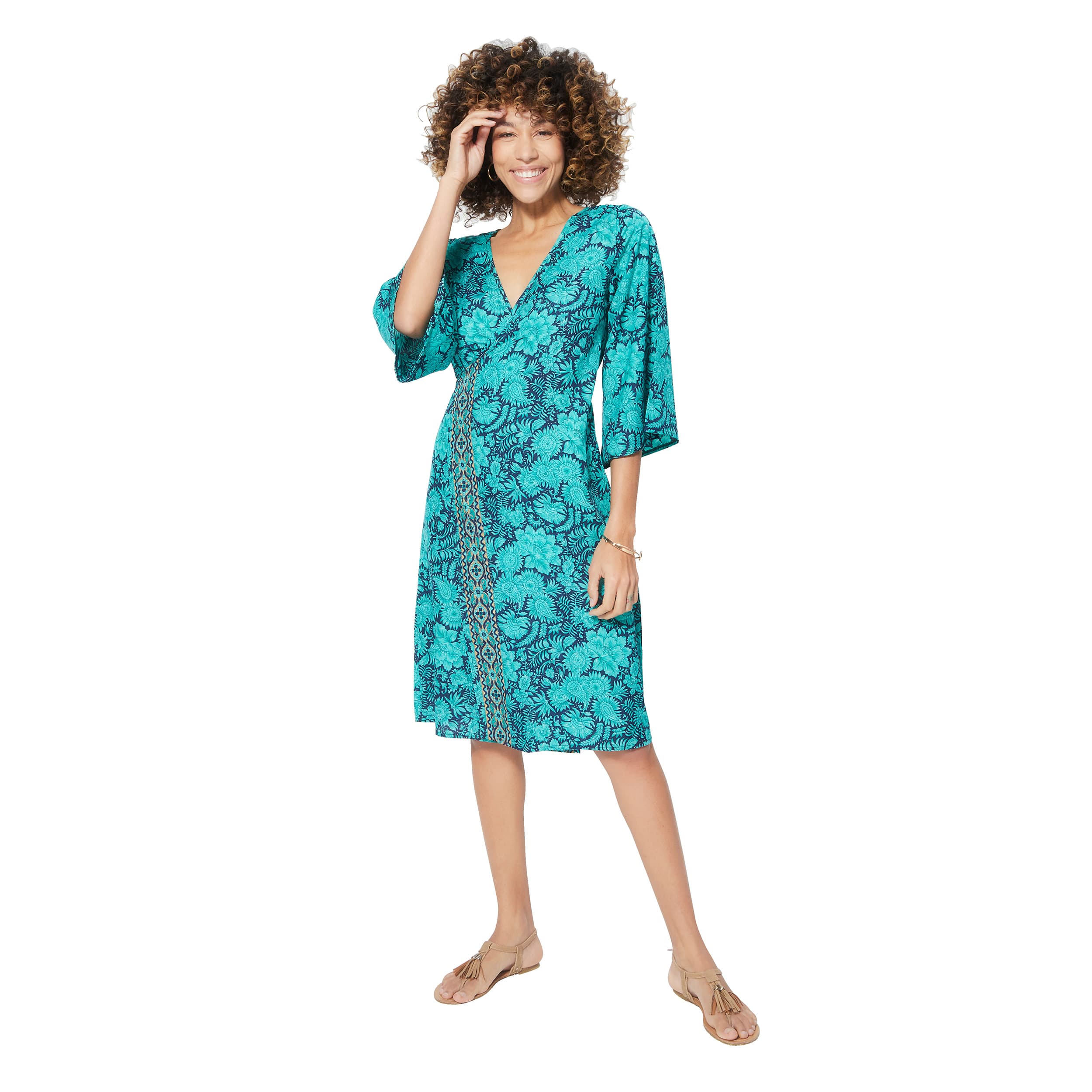 Robe été mi-longue manches 3/4 Liora - Petit Prix ! - Akoustik Online