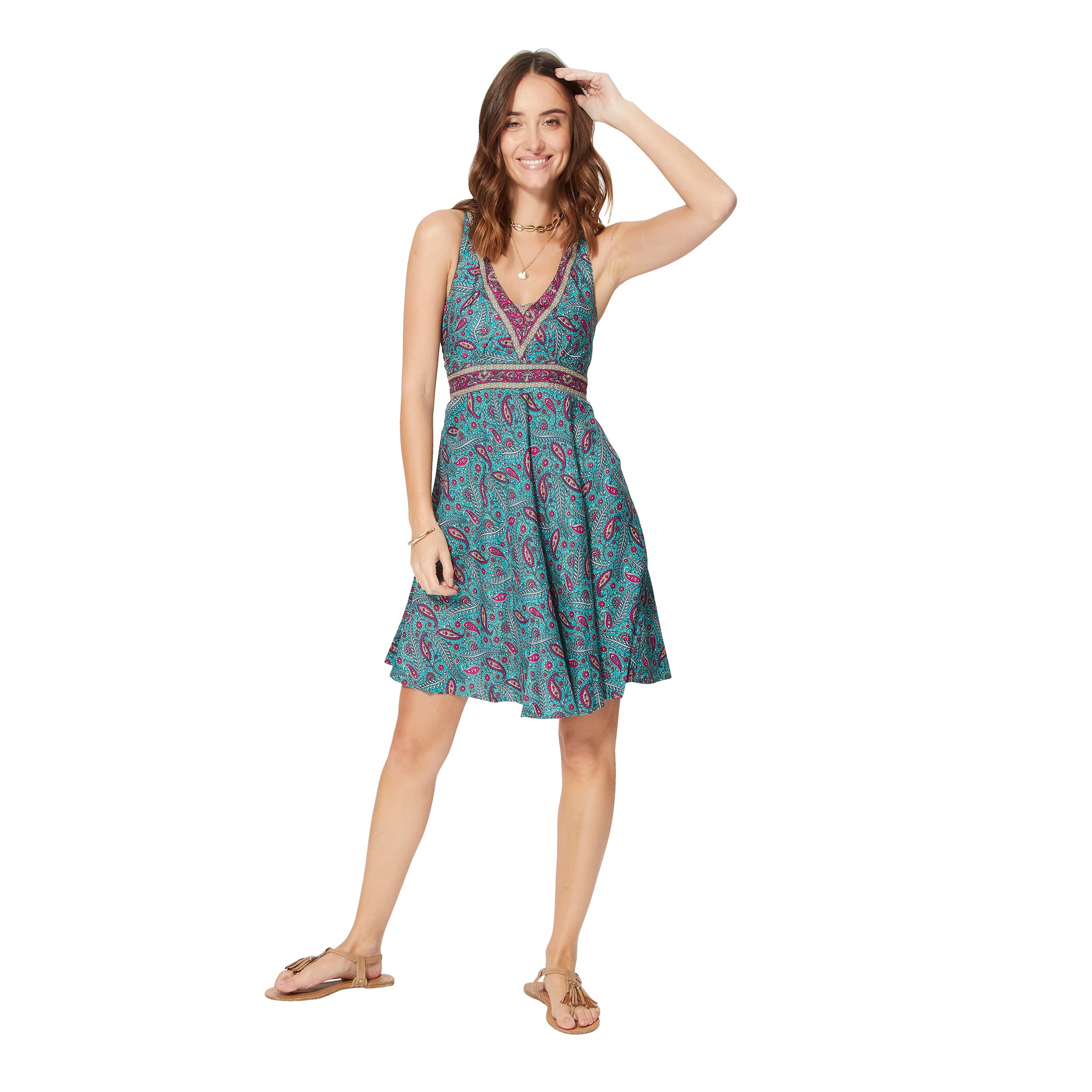 Robe été courte sans manches Lipa - 100% polyester - Akoustik Online