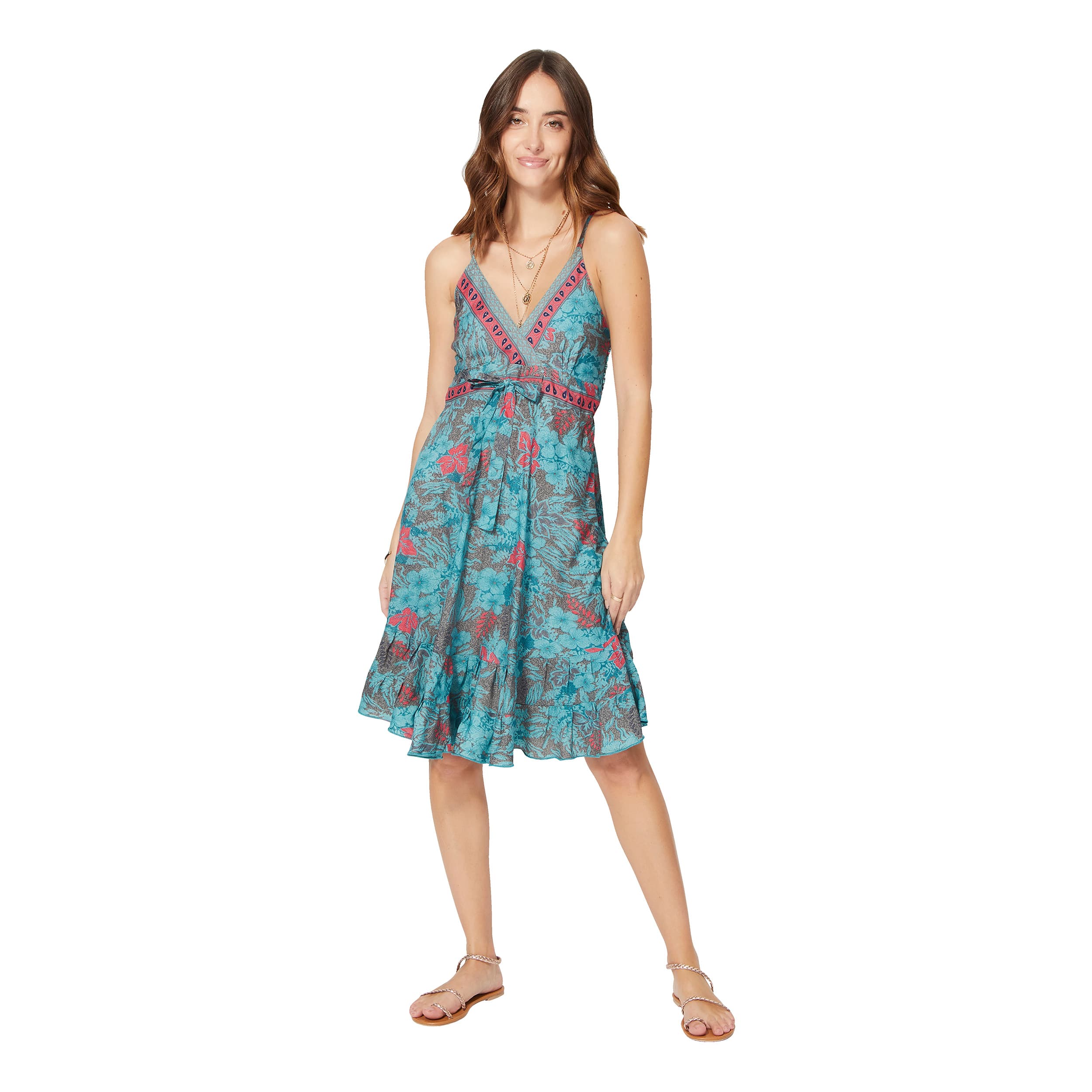 Robe été courte sans manches Loeia - 100% polyester - Akoustik Online
