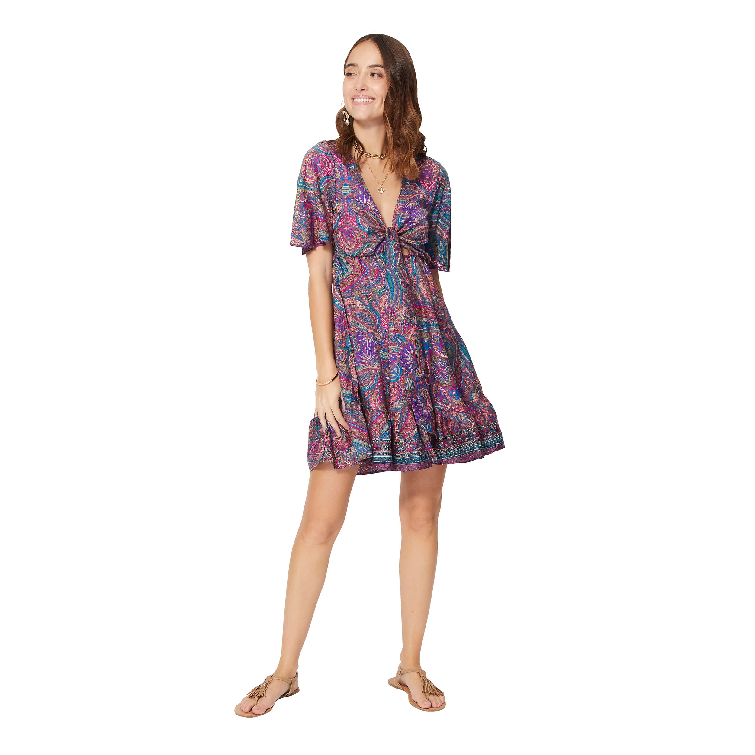 Robe été courte manches courtes Radhika - Akoustik Online