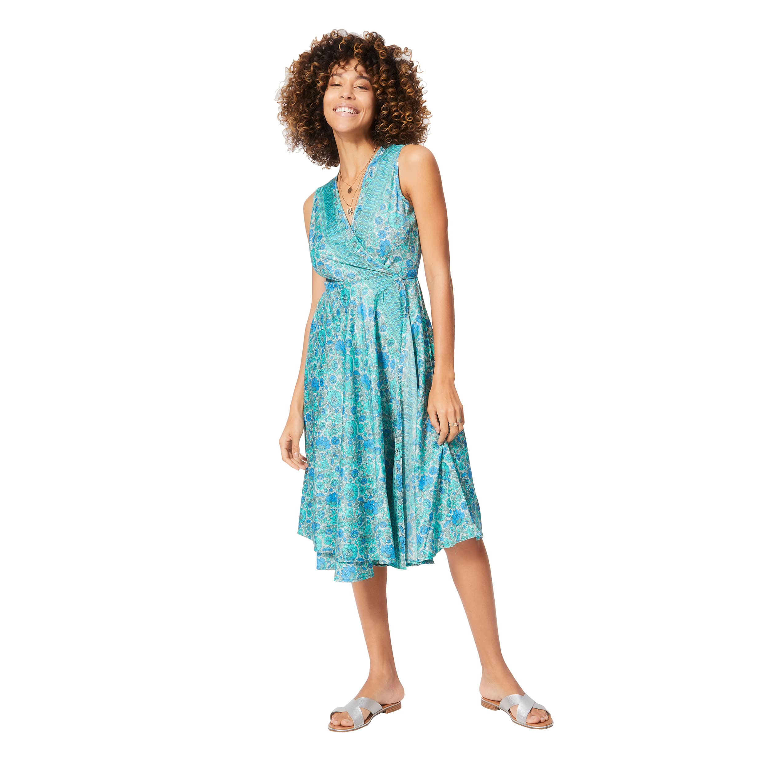 Robe été courte sans manches Raheim - 100% polyester - Akoustik Online