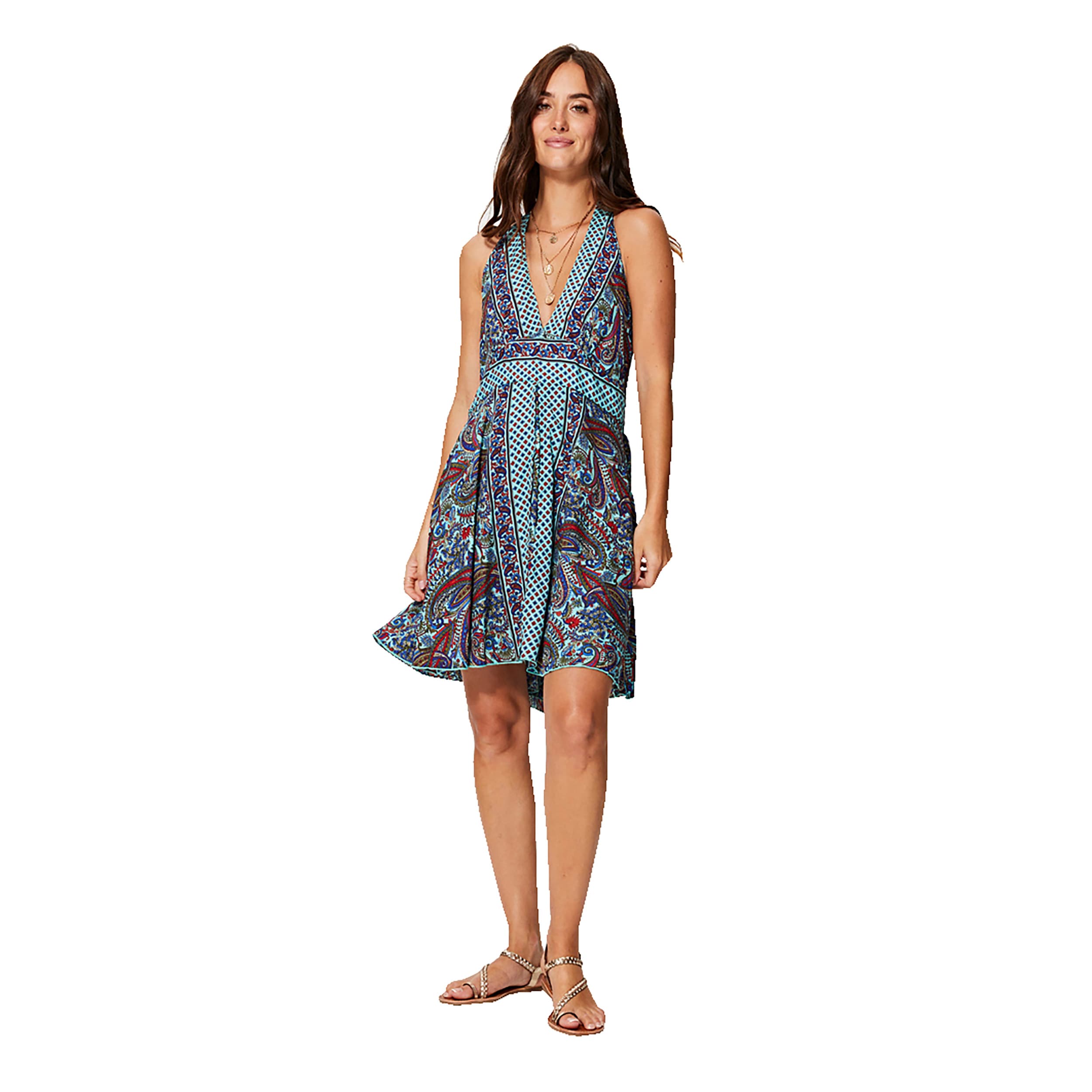 Robe été courte sans manches Desya - 100% polyester - Akoustik Online