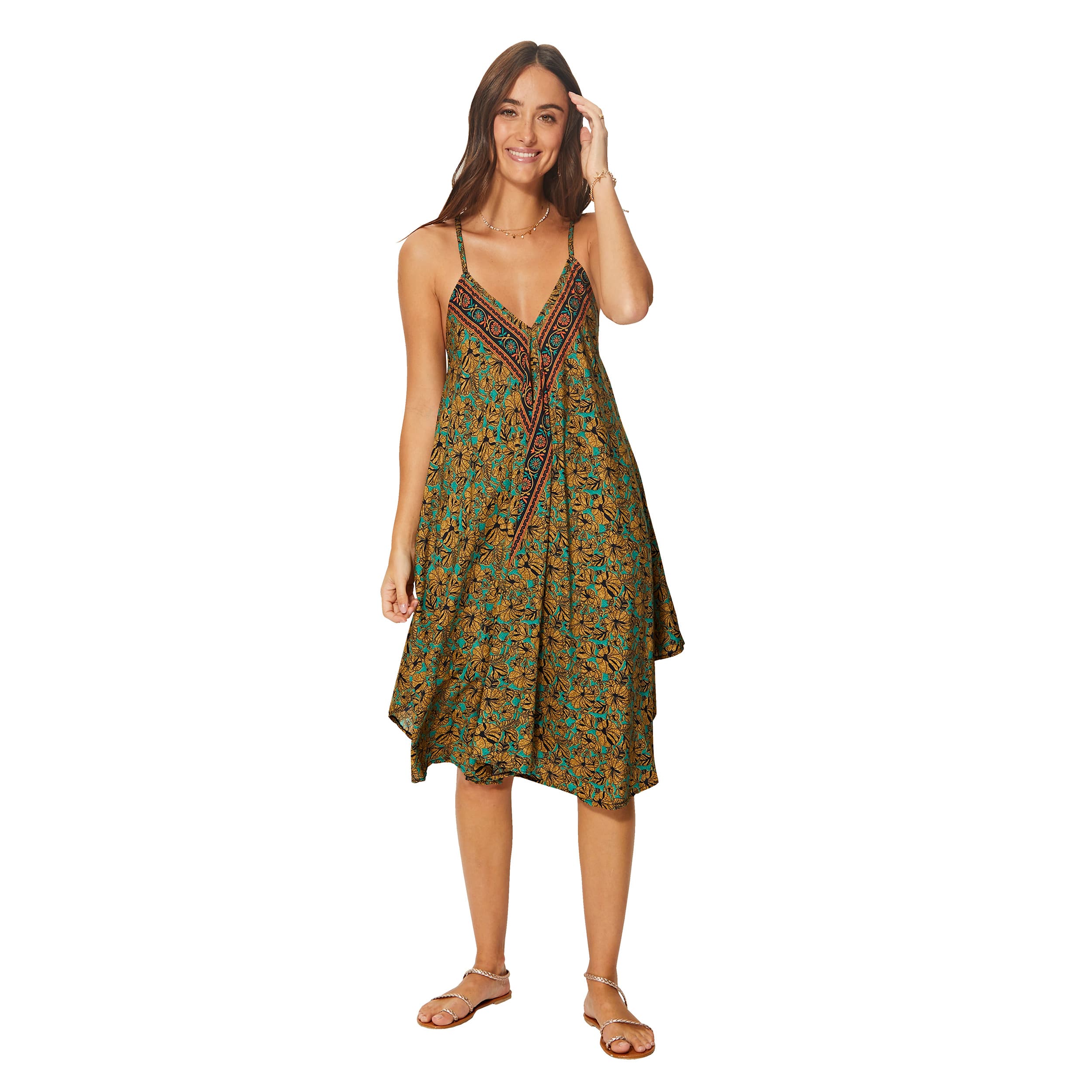Robe été courte sans manches Brice - 100% polyester - Akoustik Online