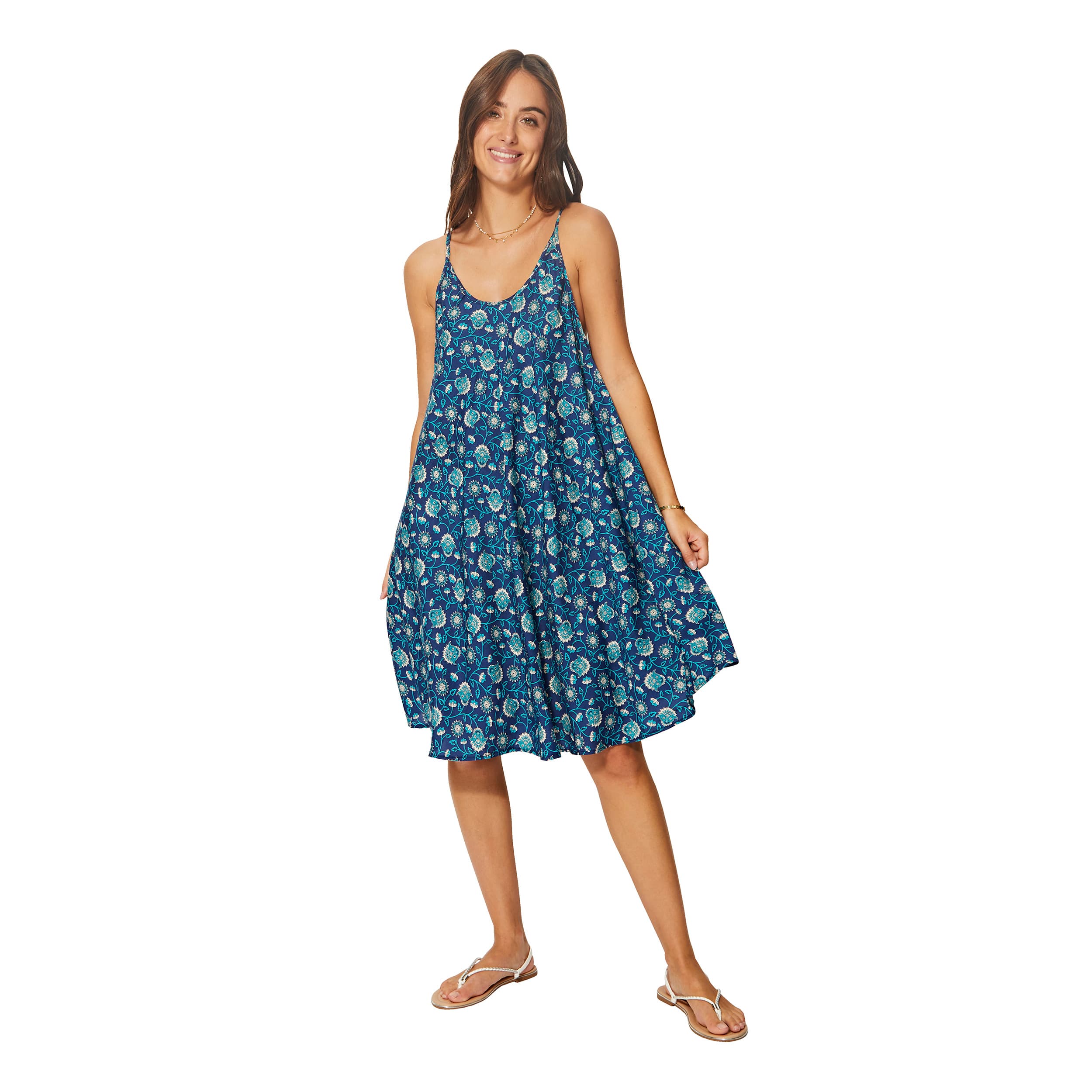 Robe été courte sans manches Gisa - 100% polyester - Akoustik Online