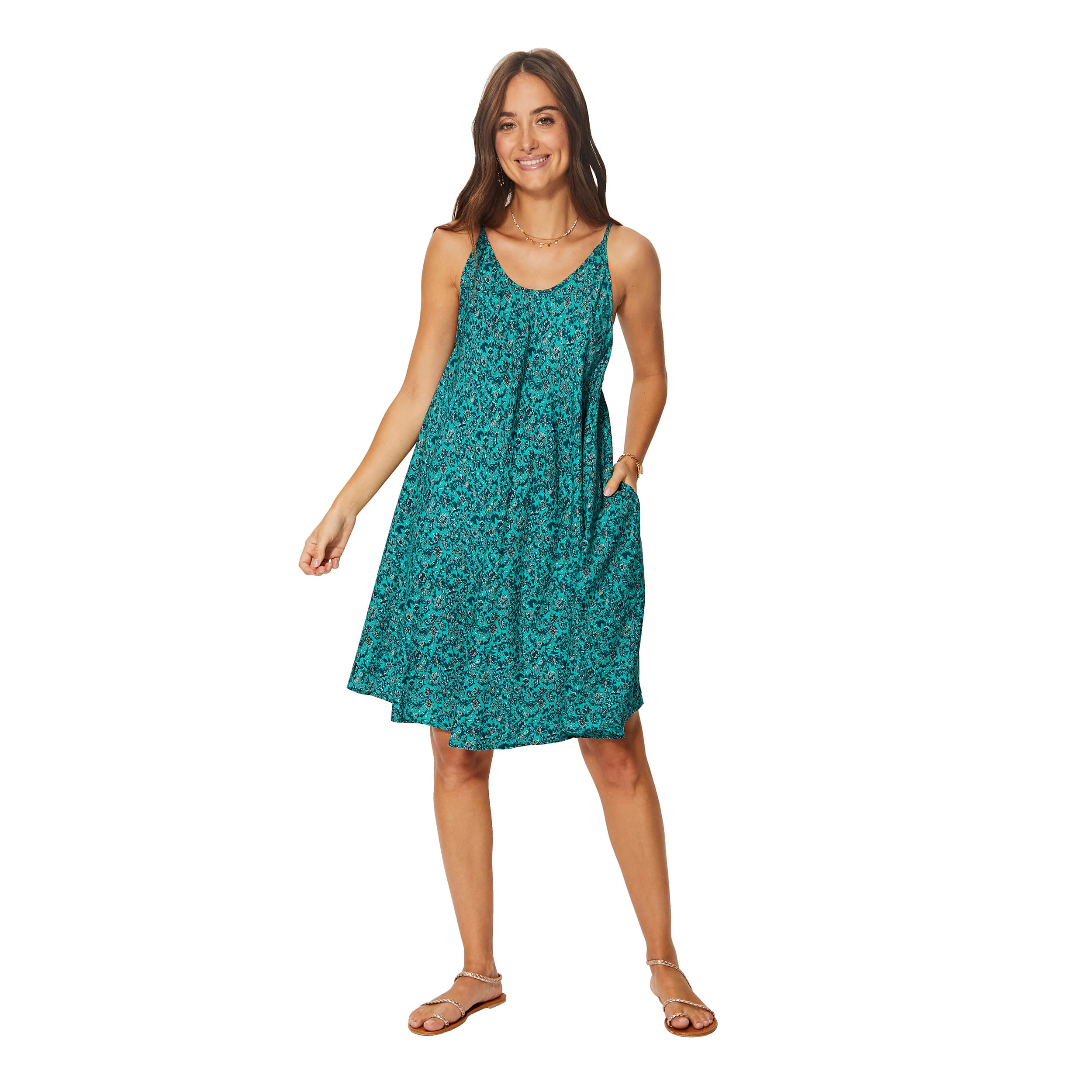 Robe été courte sans manches Sakura - 100% polyester - Akoustik Online